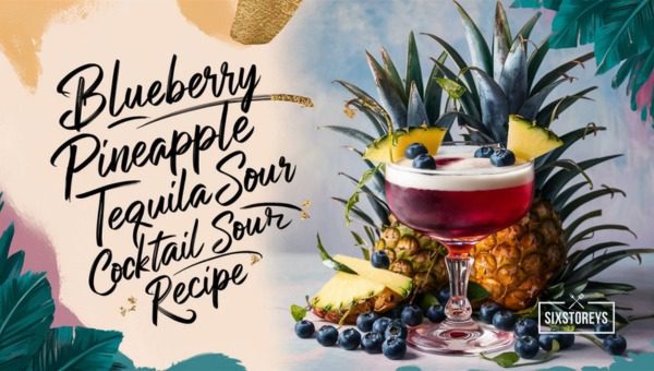 Blueberry Pineapple Tequila Sour Cocktail Recipe