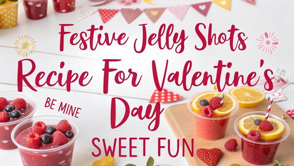 festive valentine jelly shots