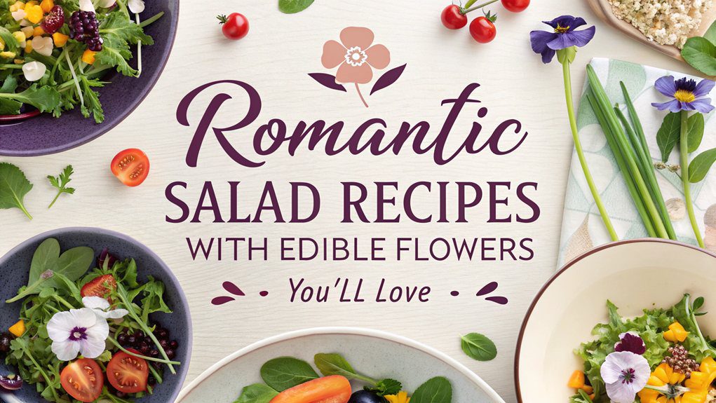 flowers in romantic salads