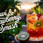 Kiwi Strawberry Bourbon Smash Cocktail Recipe