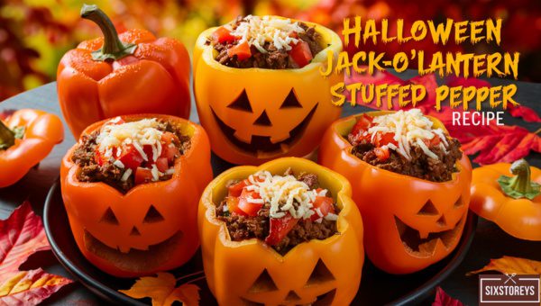 Halloween Jack-O'-Lantern Stuffed Pepper Recipe