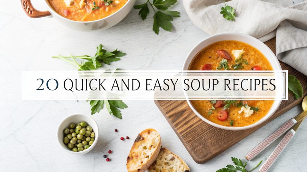 20 Quick and Easy Soup Recipes for Busy Week Nights 1 Quick and Easy Soup Recipes