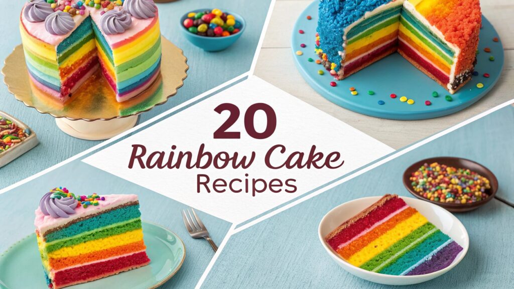 20 Rainbow Cake Recipes for Colorful Celebrations 1 17 Cinnamon Roll Cake Recipes
