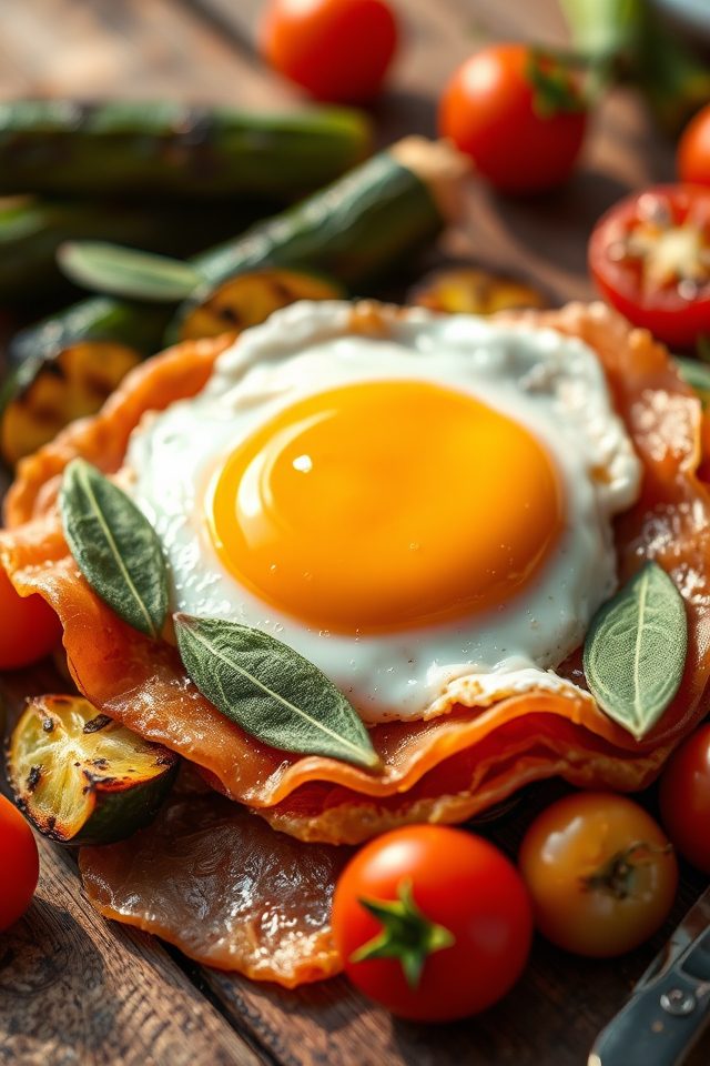 crispy prosciutto wrapped eggs