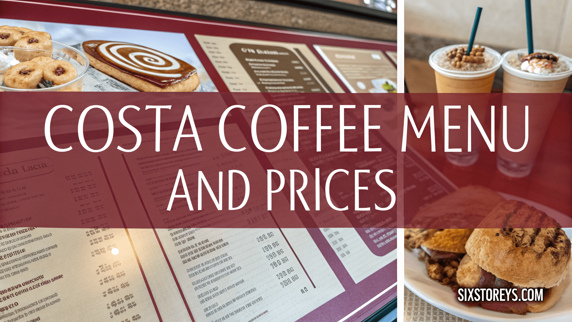 Costa Coffee Menu and Prices 2025