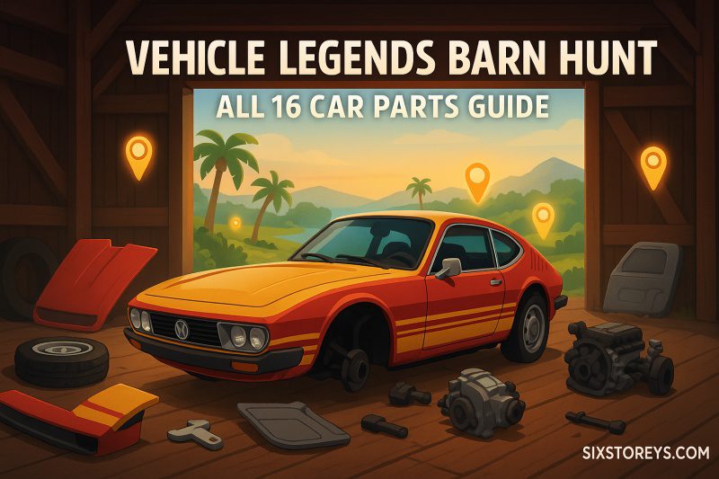 All 16 Car Parts Locations in Vehicle Legends Barn Hunt