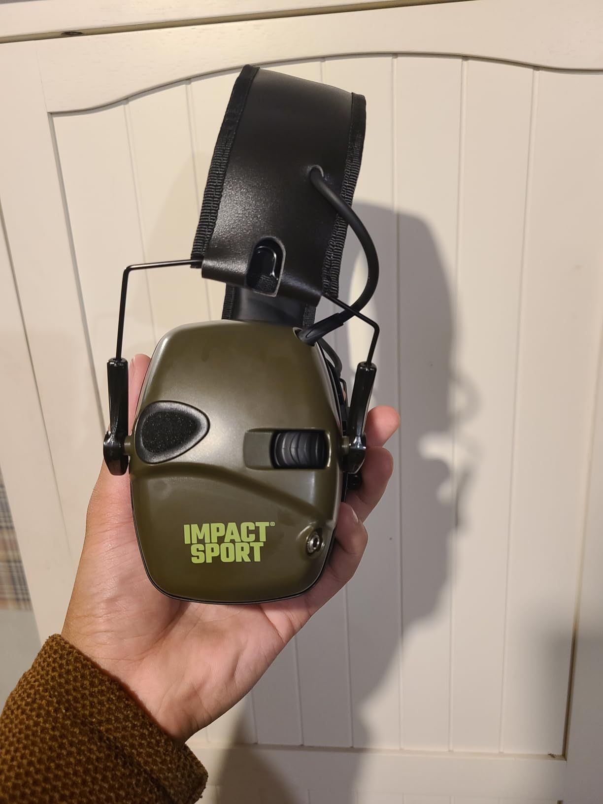 Howard Leight by Honeywell R-01526, Impact Sport Earmuffs, Olive Drab Green Customer Review Howard Leight by Honeywell R-01526, Impact Sport Earmuffs, Olive Drab Green - Customer Photo 1