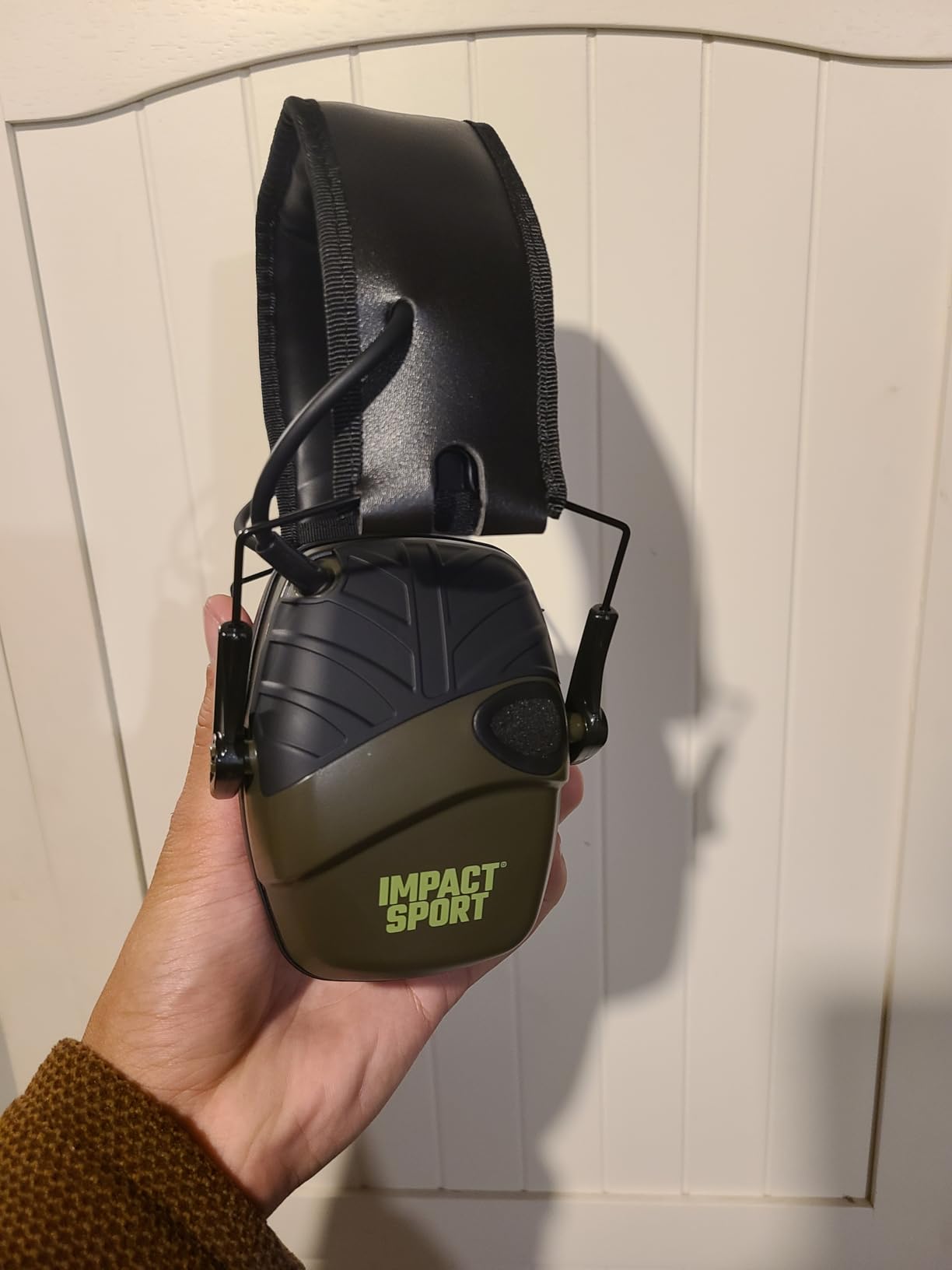 Howard Leight by Honeywell R-01526 Impact Sport Earmuffs, Olive Drab Green Customer Review Howard Leight by Honeywell R-01526 Impact Sport Earmuffs, Olive Drab Green - Customer Photo 2