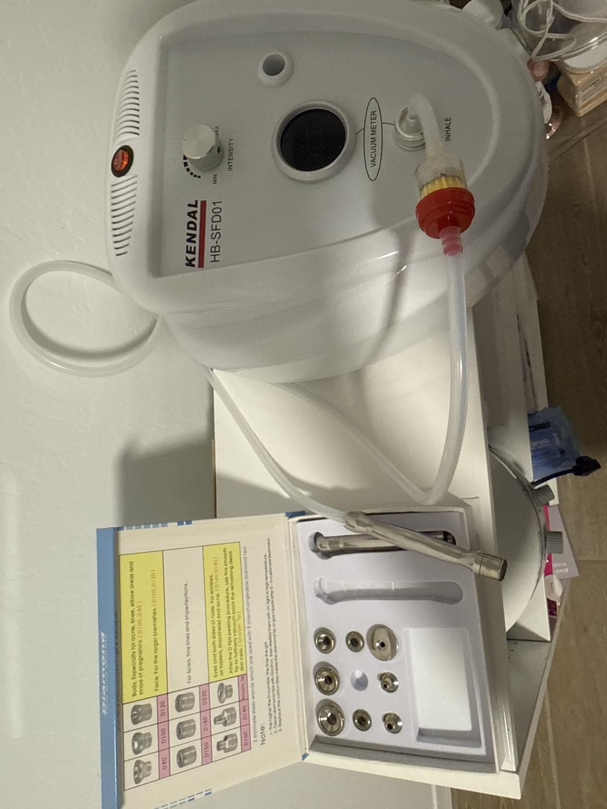 Kendal Professional Diamond Microdermabrasion Machine, Dermabrasion Facial Skin Care Equipment, Also Good for Home Use AC 110V HB-SF01 customer photo 1