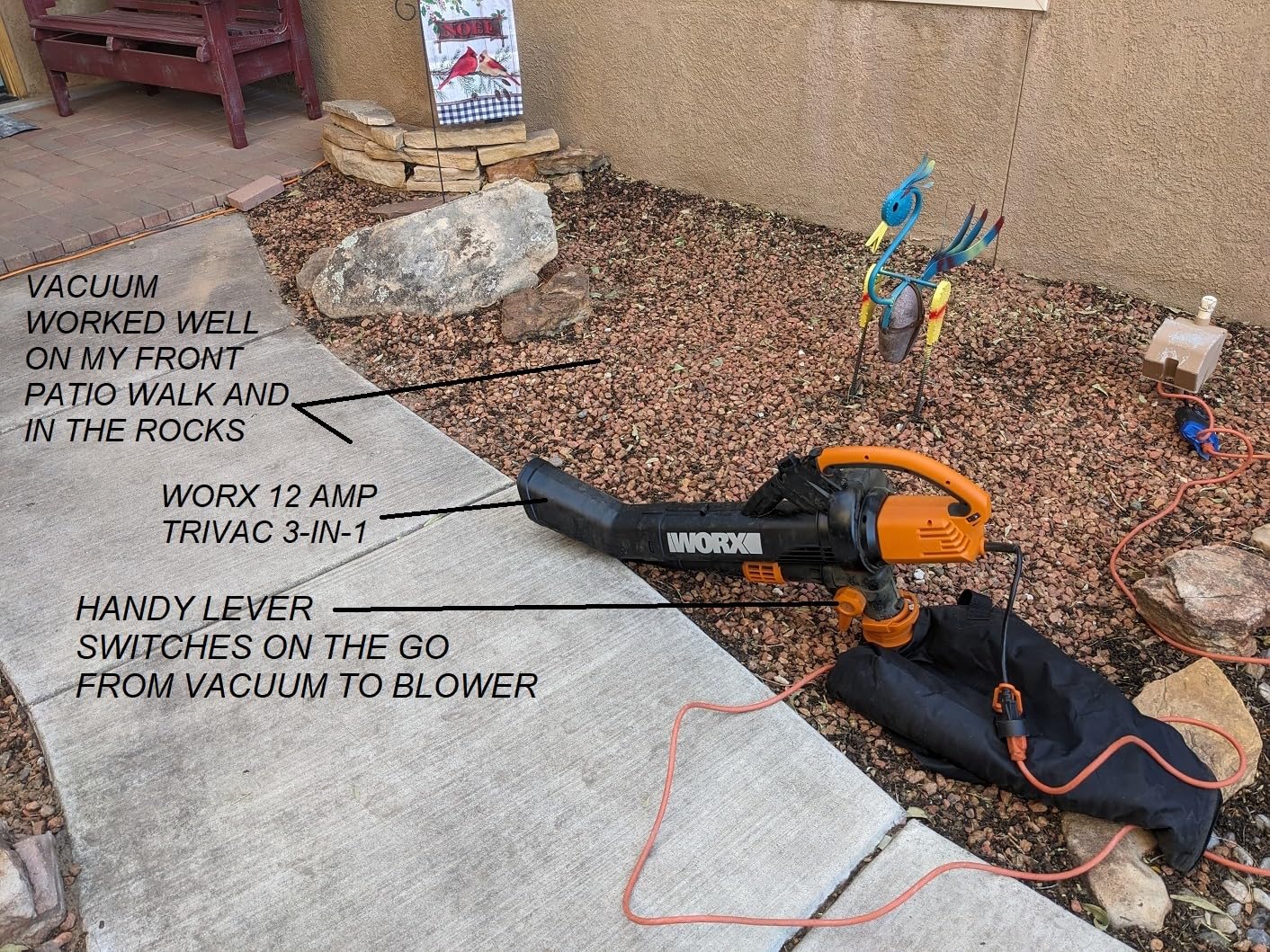 WORX WG509 12 Amp Trivac, 3 in 1 Electric Leaf Blower, Leaf Vacuum & Leaf Mulcher for Lawn Care Customer Review WORX WG509 12 Amp Trivac, 3 in 1 Electric Leaf Blower, Leaf Vacuum & Leaf Mulcher for Lawn Care - Customer Photo 1