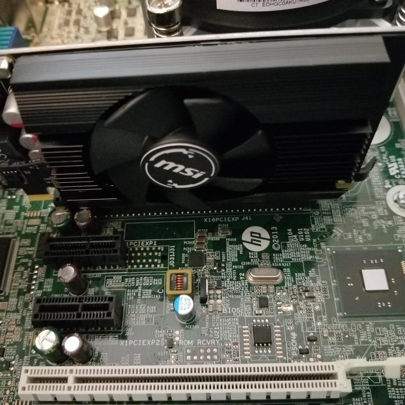 MSI Gaming GeForce GT 710 2GB GDRR3 64-bit HDCP Support DirectX 12 OpenGL 4.5 Single Fan Low Profile Graphics Card (GT 710 2GD3 LP) Customer Review MSI Gaming GeForce GT 710 2GB GDRR3 64-bit HDCP Support DirectX 12 OpenGL 4.5 Single Fan Low Profile Graphics Card (GT 710 2GD3 LP) - Customer Photo 1