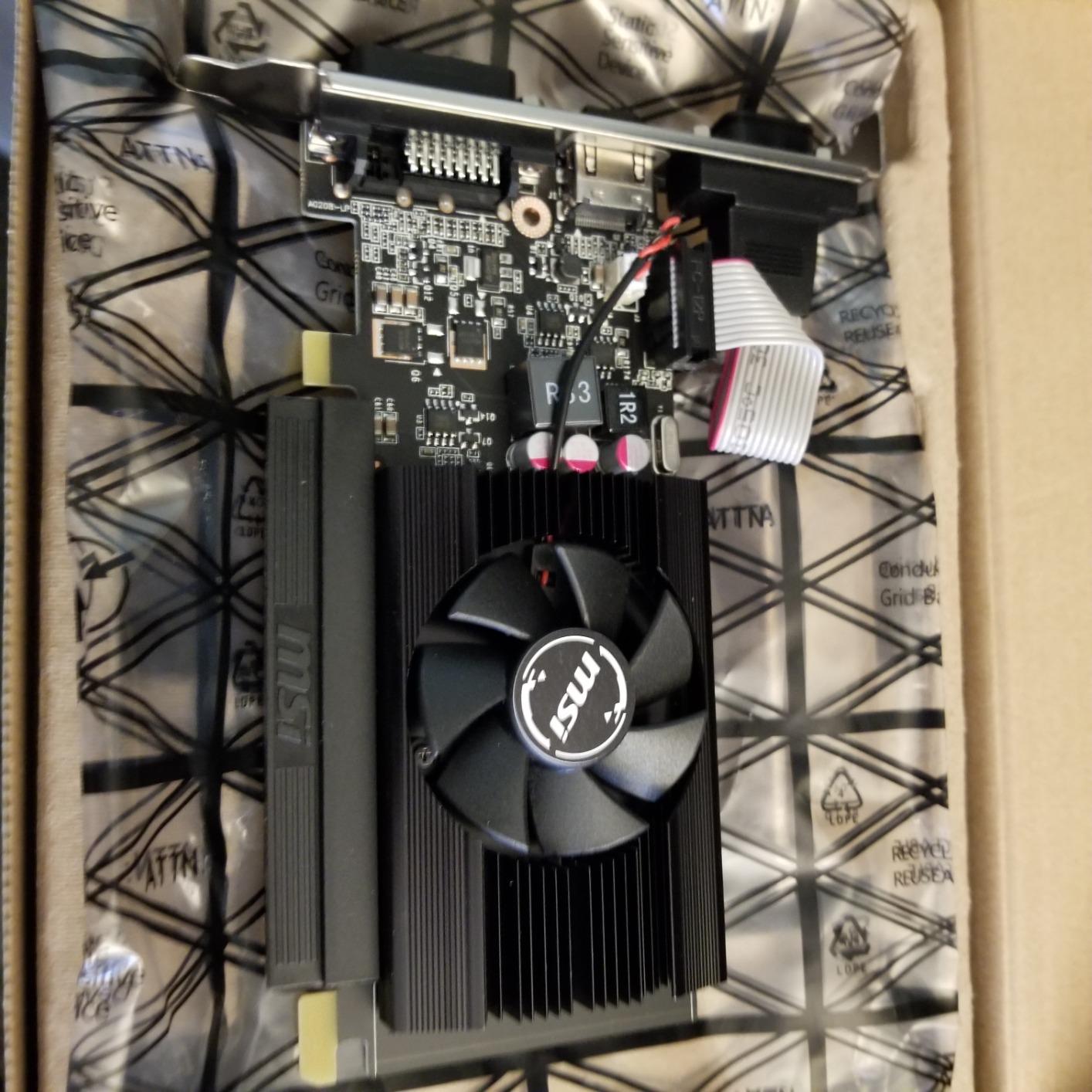 msi Gaming GeForce GT 710 2GB GDRR3 64-bit HDCP Support DirectX 12 OpenGL 4.5 Single Fan Low Profile,NVIDIA, customer photo 2