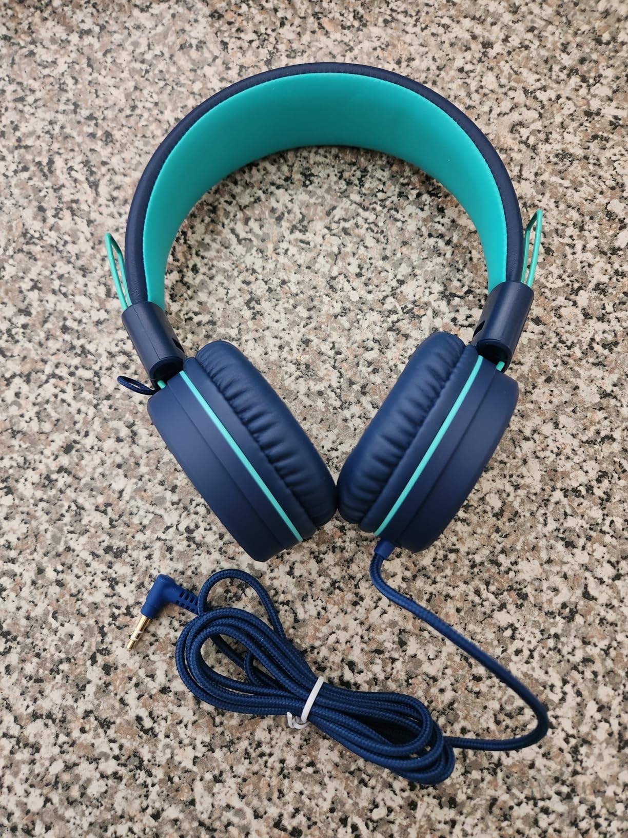 Kids Headphones - noot products K11 Foldable Stereo Tangle-Free 3.5mm Jack Wired Cord On-Ear Headset for Children/Teens/Boys/Girls/Smartphones/School/Kindle/Airplane Travel/Plane/Tablet (Navy/Teal) Customer Review Kids Headphones - noot products K11 Foldable Stereo Tangle-Free 3.5mm Jack Wired Cord On-Ear Headset for Children/Teens/Boys/Girls/Smartphones/School/Kindle/Airplane Travel/Plane/Tablet (Navy/Teal) - Customer Photo 1