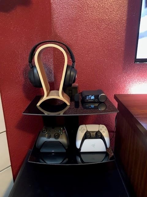 Headphone Stand Wood, Headset Stand for Desk, Walnut Gaming Headphone Holder Compatible for Sennheiser, Bose, Beats, Razer, AKG, Airpod Max, HyperX, Sony PS4 et. Customer Review Headphone Stand Wood, Headset Stand for Desk, Walnut Gaming Headphone Holder Compatible for Sennheiser, Bose, Beats, Razer, AKG, Airpod Max, HyperX, Sony PS4 et. - Customer Photo 1