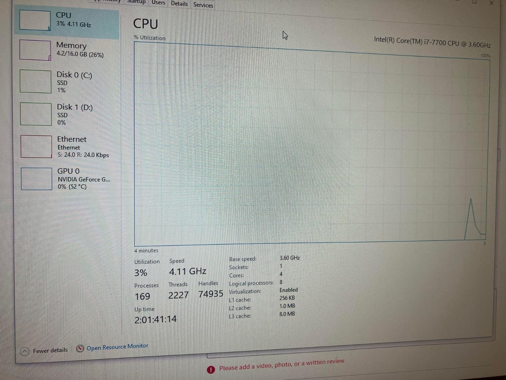Intel Core i7-7700 Desktop Processor 4 Cores up to 4.2 GHz LGA 1151 100/200 Series 65W (Renewed) Customer Review Intel Core i7-7700 Desktop Processor 4 Cores up to 4.2 GHz LGA 1151 100/200 Series 65W (Renewed) - Customer Photo 2