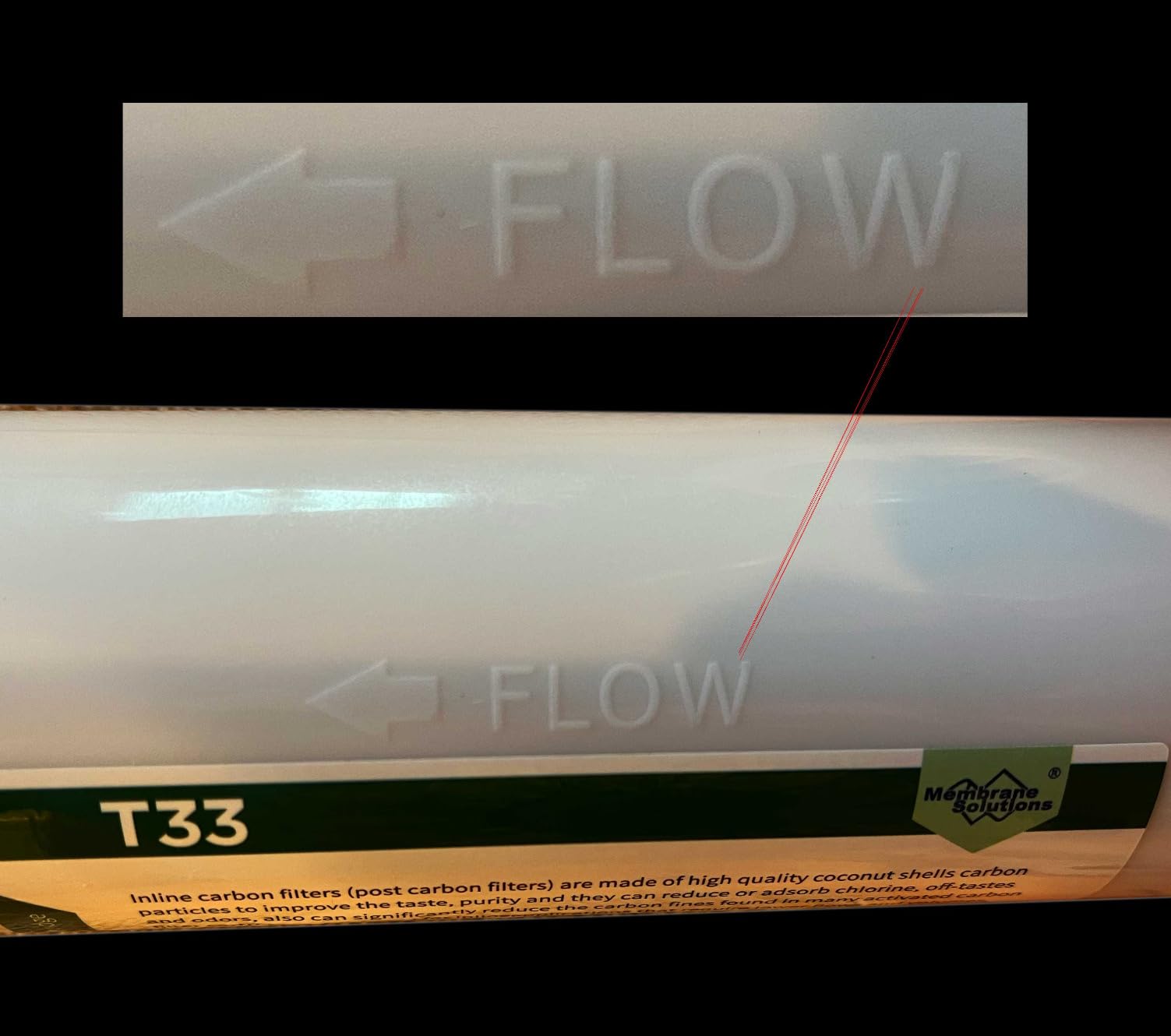 Membrane Solutions T33 Inline Water Filter, 2-Pack 1/4 Membrane Solutions T33 Inline Water Filter, 2-Pack 1/4