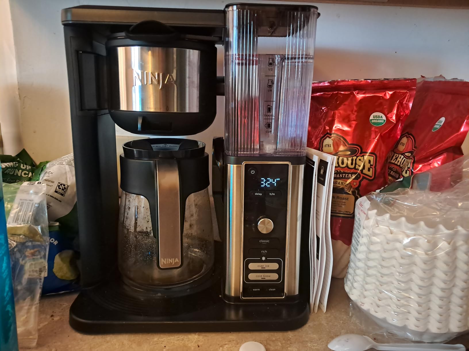 Ninja Specialty Coffee Maker, Hot & Iced Coffee, 6 Brew Styles, 8 Sizes, Small Cup to Travel Mug, 10-Cup Carafe, Fold-Away Frother, Permanent Filter, Removable Reservoir, Black, CM401 - Customer Photo 1