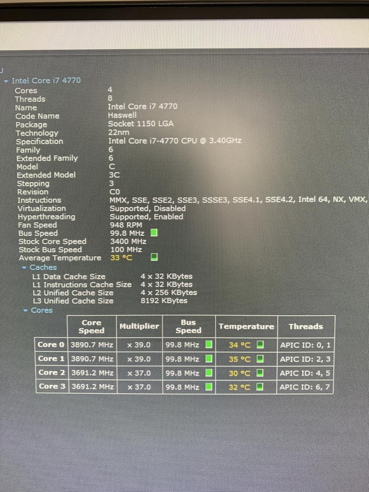 Intel Core i7-4770 Quad-Core Desktop Processor 3.4 GHZ LGA 1150 8 MB Cache BX80646I74770 (Renewed) Customer Review Intel Core i7-4770 Quad-Core Desktop Processor 3.4 GHZ LGA 1150 8 MB Cache BX80646I74770 (Renewed) - Customer Photo 1