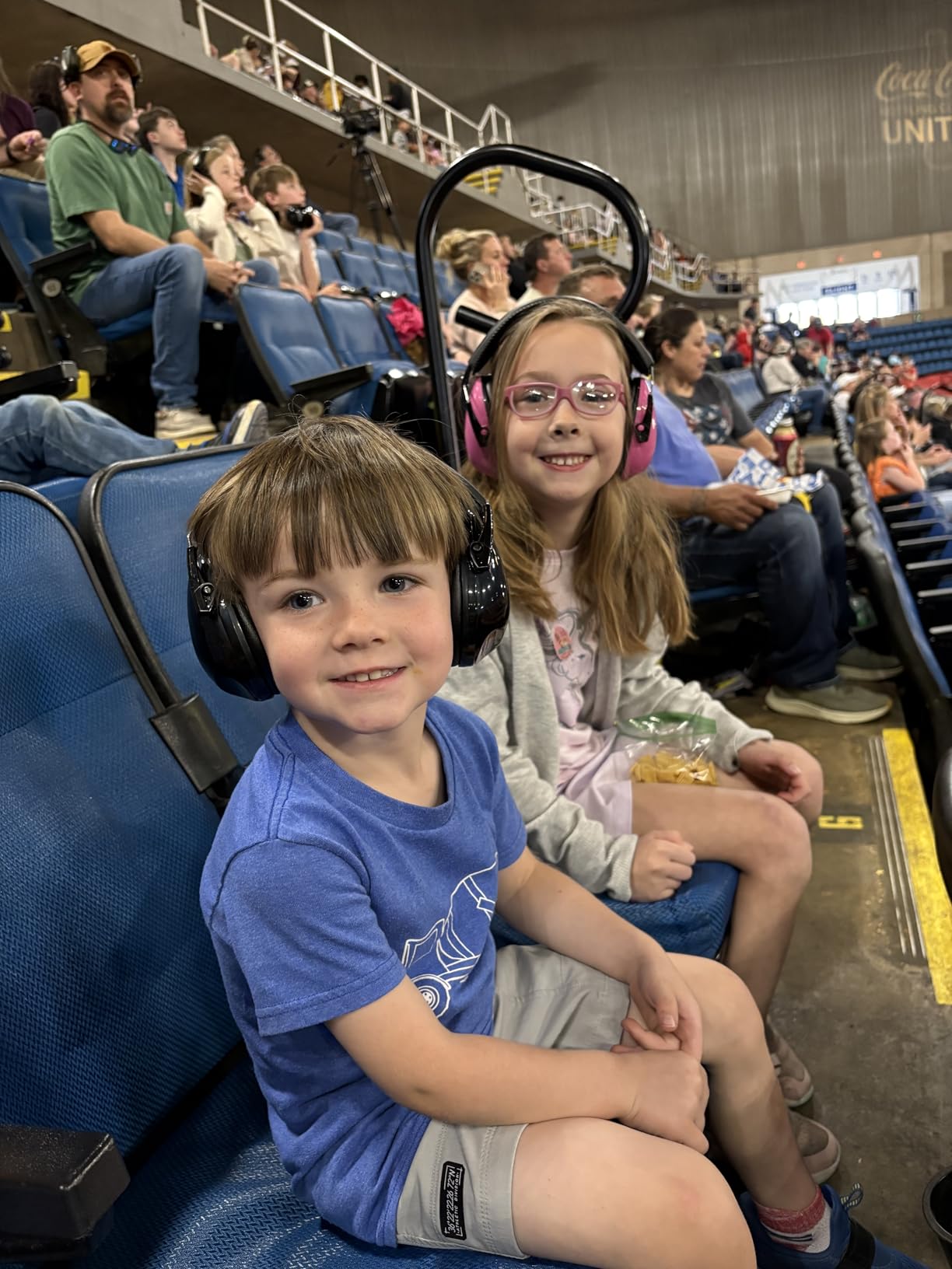 ProCase Noise Cancelling Headphones for Kids Toddler, SNR 27dB Noise Reduction Ear Muffs, Hearing Protection for Monster Jam, Concerts, Fireworks, Shooting, Air Show, Autism Sensory Needs -Blue - Customer Photo 2
