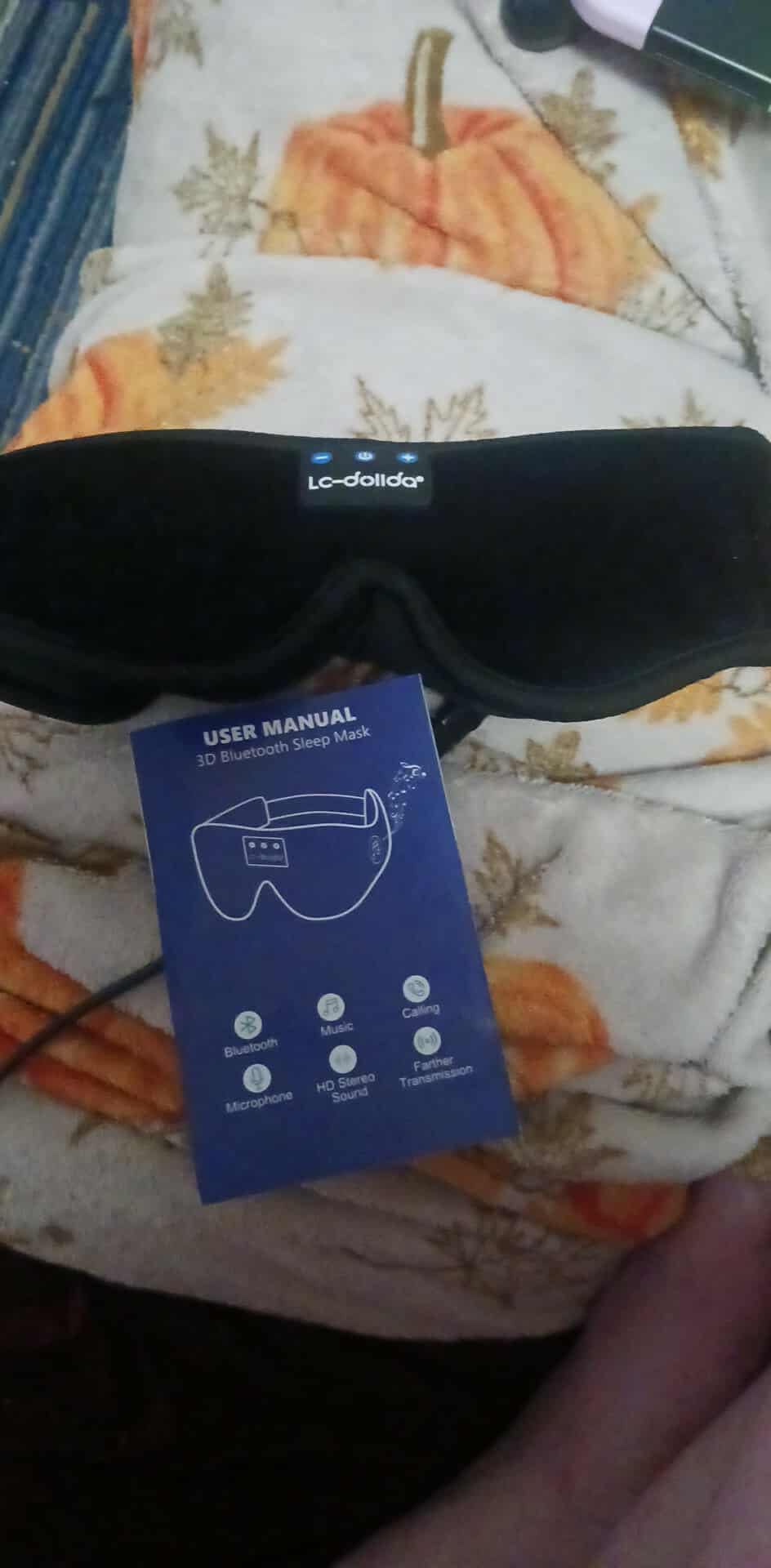 LC-dolida Sleep Headphones, 3D Sleep Mask Bluetooth Wireless Music Eye Mask, Sleeping Headphones for Side Sleepers Sleep Mask with Bluetooth Headphones Ultra-Thin Stereo Speakers Perfect for Sleeping Customer Review LC-dolida Sleep Headphones, 3D Sleep Mask Bluetooth Wireless Music Eye Mask, Sleeping Headphones for Side Sleepers Sleep Mask with Bluetooth Headphones Ultra-Thin Stereo Speakers Perfect for Sleeping - Customer Photo 1