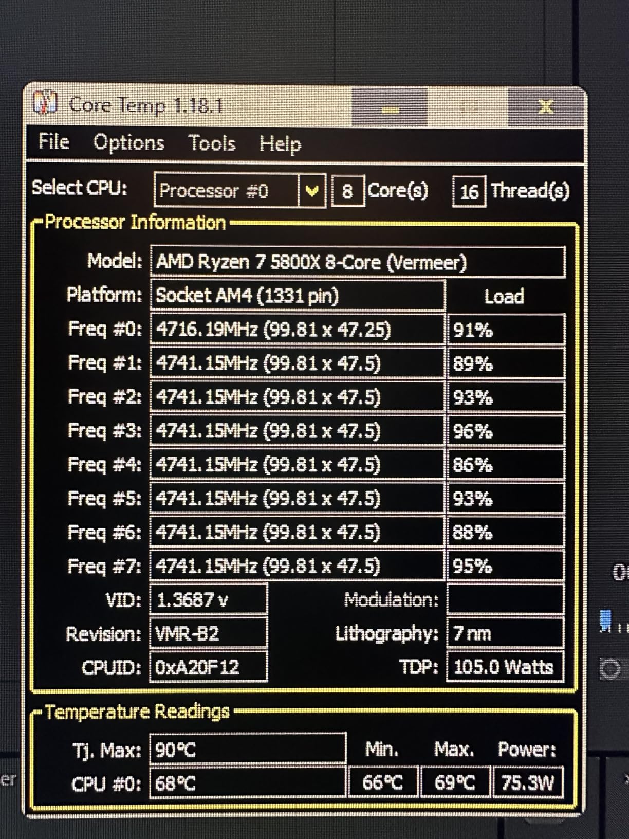 AMD Ryzen 7 5800X 8-core, 16-thread unlocked desktop processor Customer Review AMD Ryzen 7 5800X 8-core, 16-thread unlocked desktop processor - Customer Photo 1