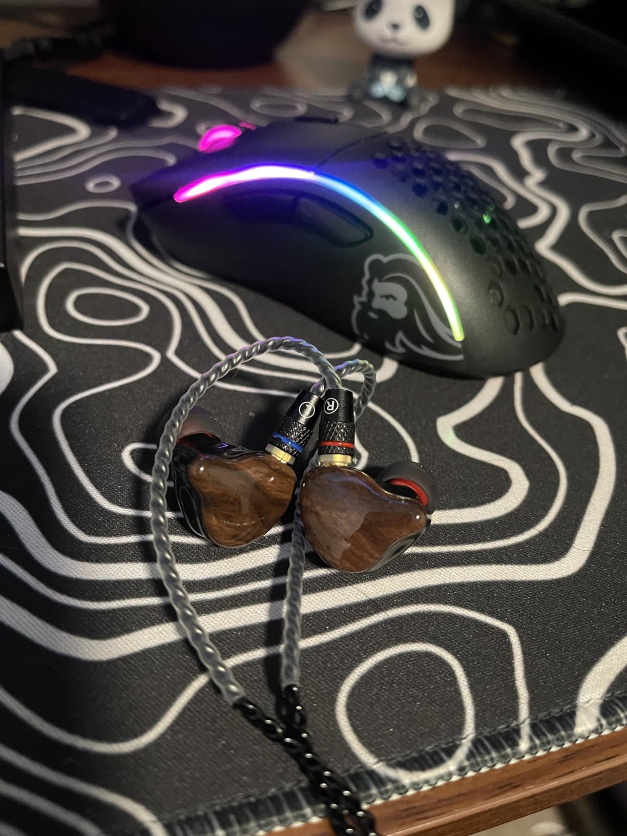 in Ear Monitor Headphones, HiFi Stereo IEM Earphones, Dynamic Dual Driver Wired Earbuds with Detachable Cable, Noise Canceling Headset for Singers Musicians Drummers Audiophile (Wood Grain) - Customer Photo 2