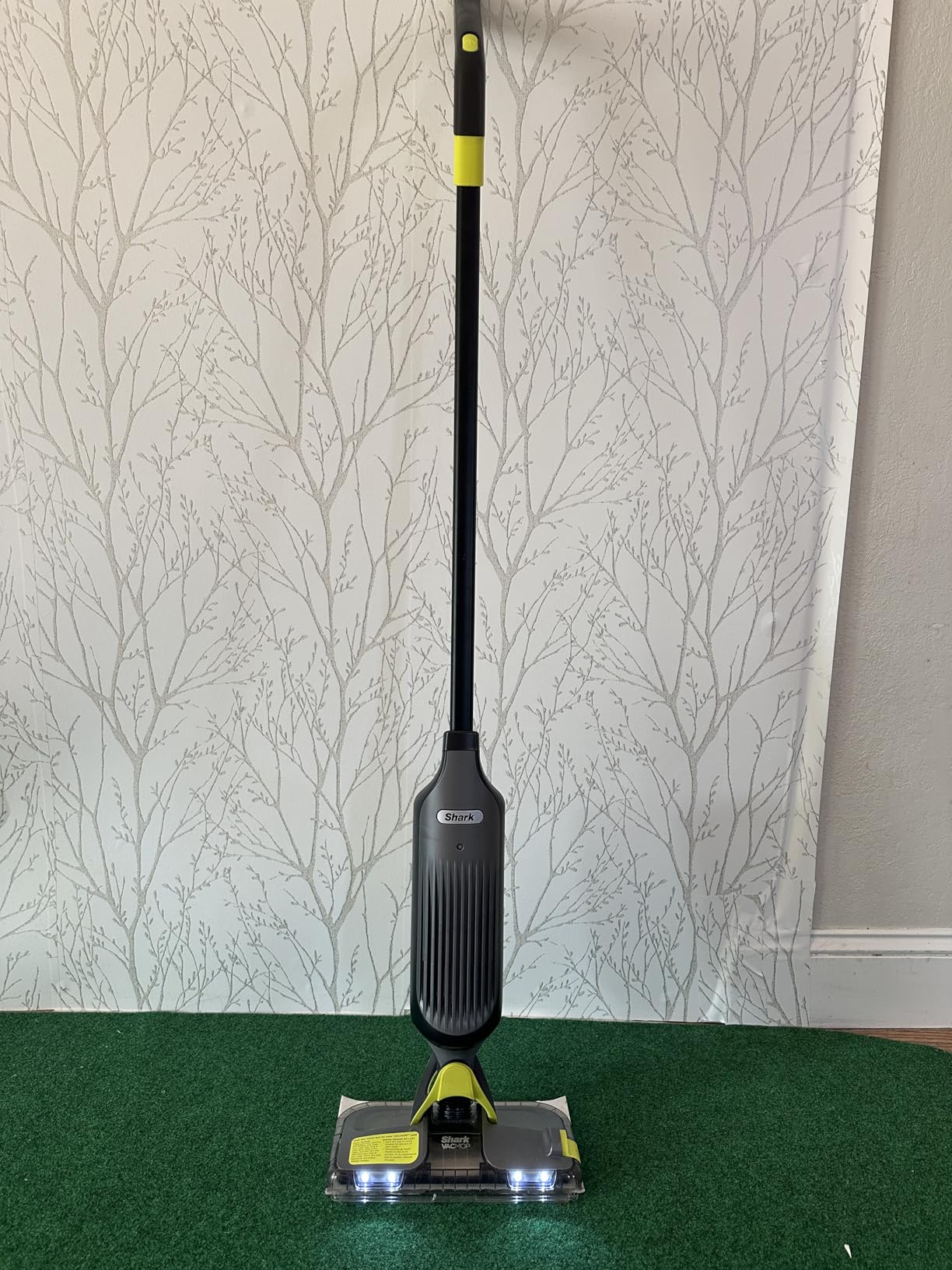 Shark VACMOP Cordless Hard Floor Cleaner, Vacuum and Spray Mop, Powerful Suction, Lightweight, LED Headlights, Includes 4 Disposable Pads, 12oz Multi-surface Cleaning Solution, Gray, VM252 - Customer Photo 1