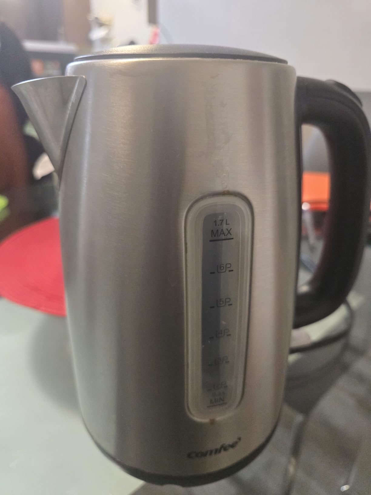 COMFEE' Stainless Steel Electric Kettle, 1.7 Liter Tea Kettle Electric & Hot Water Kettle, 1500W Fast Boil with LED Light, Auto Shut-Off and Boil-Dry Protection customer photo 2