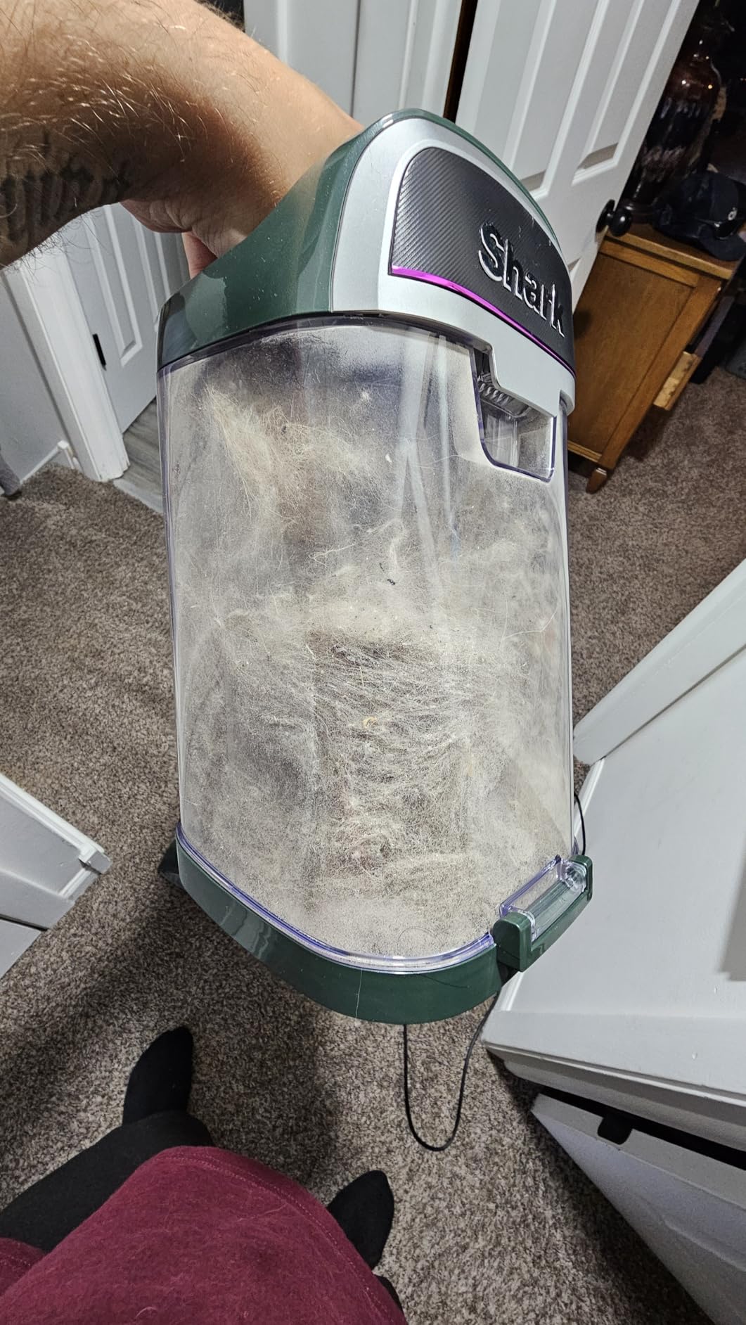 Shark | Upright Vacuum Cleaner for Home | Rotator Lift-Away | No Hair Wrap | HEPA Filter | Lightweight Bagless Vacuum for Pet Hair | LED Headlights For Carpets & Hardwood Floors | Silver | LA502 - Customer Photo 1