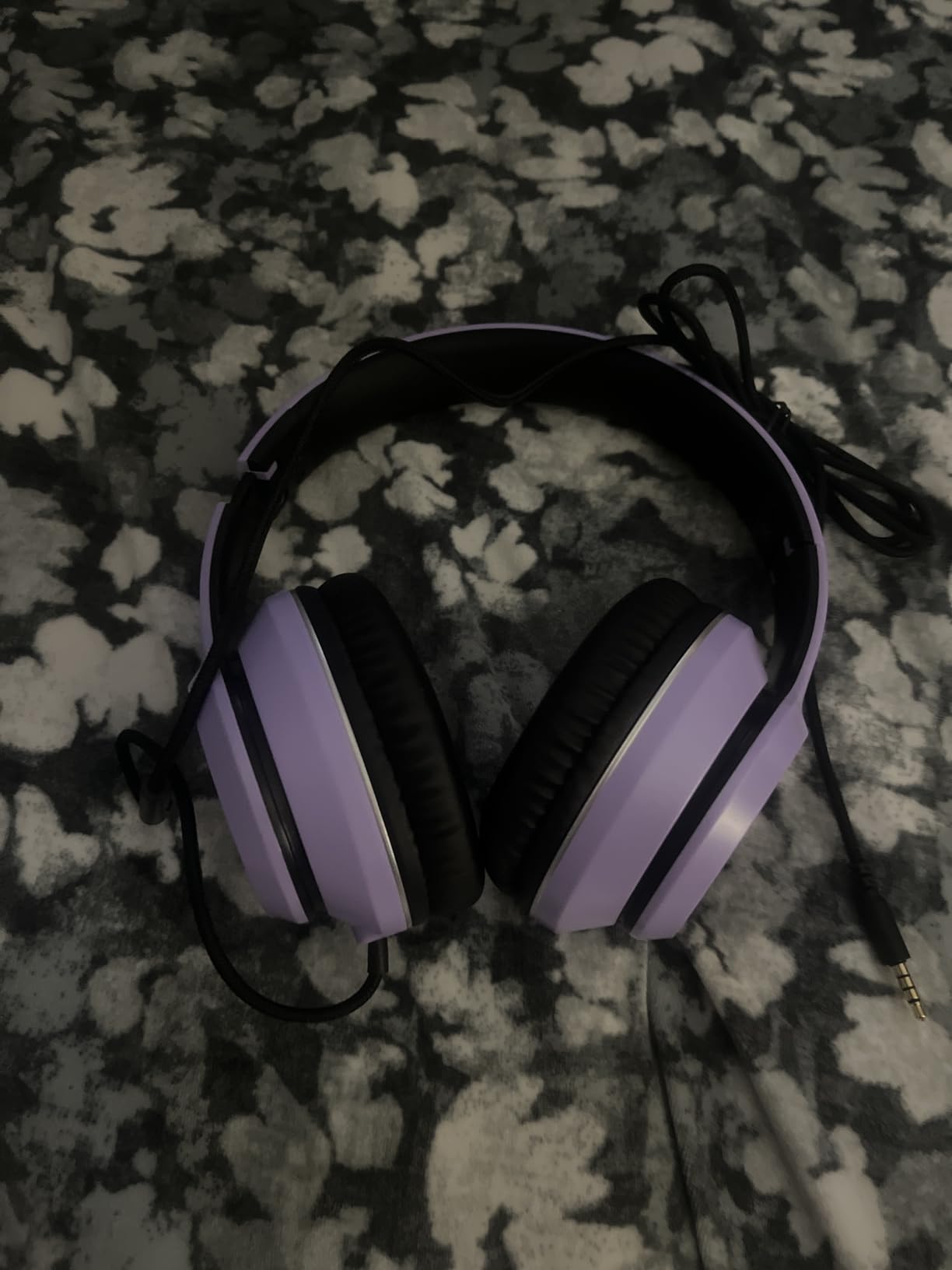 LORELEI X8 Over-Ear Wired Headphones with Microphone with 1.45m-Tangle-Free Nylon Line&3.5mm Plug,Lightweight Foldable & Portable Headphones for Smartphone,Tablet,Computer,Mp3/4(Dark Purple) - Customer Photo 1