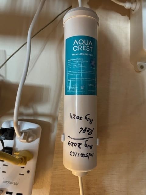 AQUACREST In-Line Water Filter for Refrigerator and Ice Maker, 5 years or 10,000 Gallons High Capacity, 1/4-Inch Direct Connect Fittings, Reduces Chlorine, Bad Taste & Odor Customer Review AQUACREST In-Line Water Filter for Refrigerator and Ice Maker, 5 years or 10,000 Gallons High Capacity, 1/4-Inch Direct Connect Fittings, Reduces Chlorine, Bad Taste & Odor - Customer Photo 2