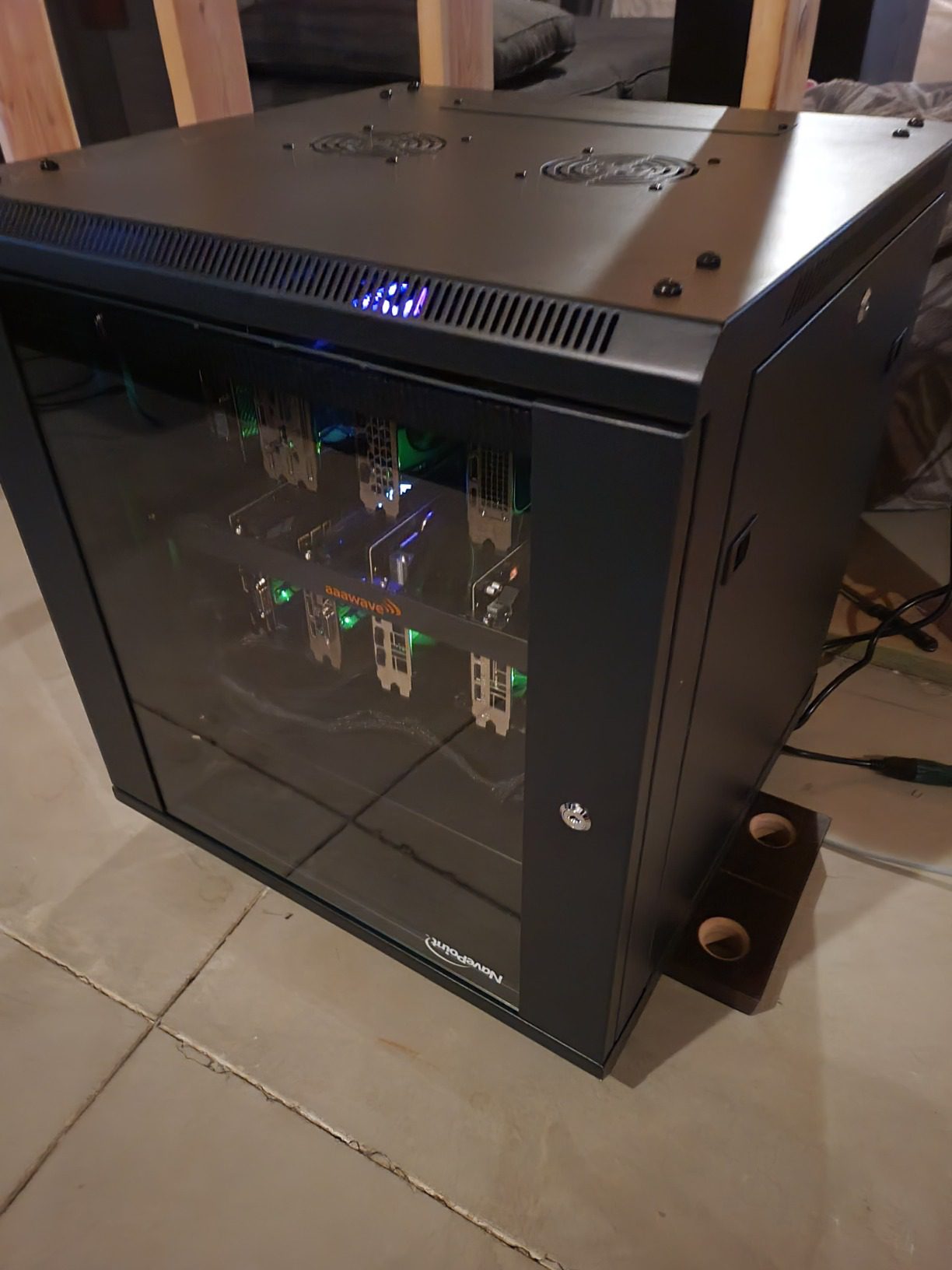 12GPU Mining Rig Frame - The Sluice V2 Steel Open Frame Mining Rig Case, Stackable Chassis for Crypto Coin Currency & AI Machine Learning Applications - Frame Only (Black) Customer Review 12GPU Mining Rig Frame - The Sluice V2 Steel Open Frame Mining Rig Case, Stackable Chassis for Crypto Coin Currency & AI Machine Learning Applications - Frame Only (Black) - Customer Photo 1