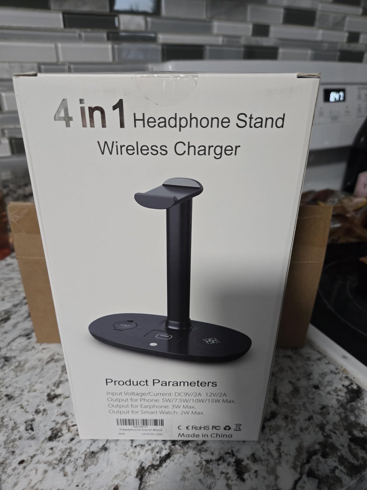 Headphone Stand with 15w Wireless Charger, Suguder 4 in 1 Charging Station Headset Holder for AirPods Max/Pro/4/3/2 iWatch 10/9/8/7/6/5/4/3/2/1/SE iPhone 16/15/14/13/12/11/X for Desktop Table Game Customer Review Headphone Stand with 15w Wireless Charger, Suguder 4 in 1 Charging Station Headset Holder for AirPods Max/Pro/4/3/2 iWatch 10/9/8/7/6/5/4/3/2/1/SE iPhone 16/15/14/13/12/11/X for Desktop Table Game - Customer Photo 1