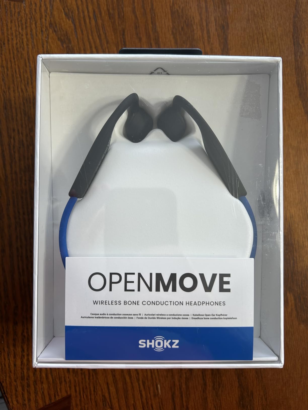SHOKZ OpenMove - Open-Ear Bluetooth Sport Headphones, Bone Conduction Wireless Earphones, Sweatproof for Running and Workouts, with Sticker Pack, Grey Customer Review SHOKZ OpenMove - Open-Ear Bluetooth Sport Headphones, Bone Conduction Wireless Earphones, Sweatproof for Running and Workouts, with Sticker Pack, Grey - Customer Photo 1