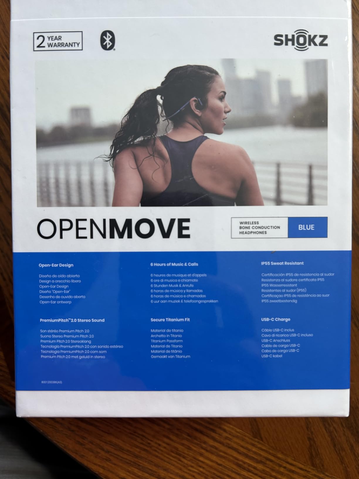 SHOKZ OpenMove - Open-Ear Bluetooth Sport Headphones, Bone Conduction Wireless Earphones, Sweatproof for Running and Workouts, with Sticker Pack, Grey Customer Review SHOKZ OpenMove - Open-Ear Bluetooth Sport Headphones, Bone Conduction Wireless Earphones, Sweatproof for Running and Workouts, with Sticker Pack, Grey - Customer Photo 2