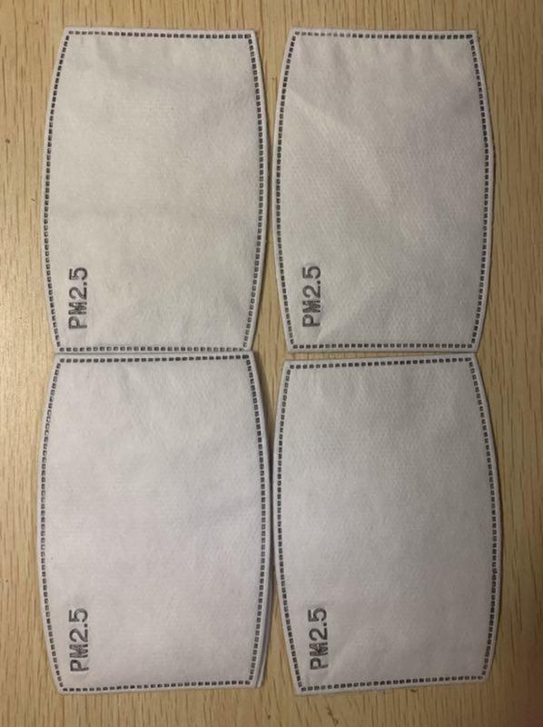 100Pcs PM2.5 Mask Filters 5 Layers Activated Carbon Non-Woven Mask Filters, Adult for Outdoor Activities Replaceable Anti Haze Protective Filters Insert - Customer Photo 2