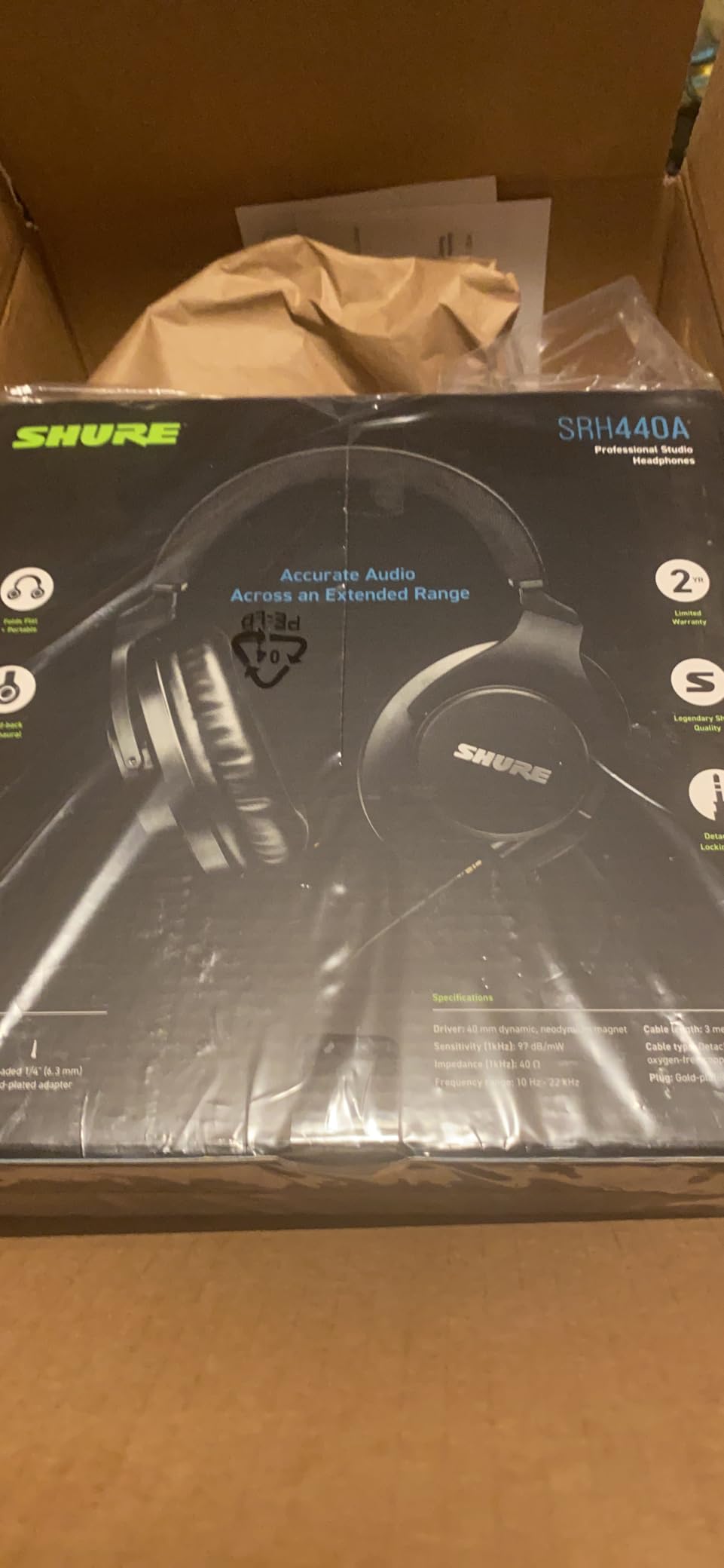 Shure SRH440A Over-Ear Wired Headphones for Monitoring & Recording, Professional Studio Grade, Enhanced Frequency Response, Work with All Audio Devices, Adjustable & Collapsible Design - 2022 Version Customer Review Shure SRH440A Over-Ear Wired Headphones for Monitoring & Recording, Professional Studio Grade, Enhanced Frequency Response, Work with All Audio Devices, Adjustable & Collapsible Design - 2022 Version - Customer Photo 1