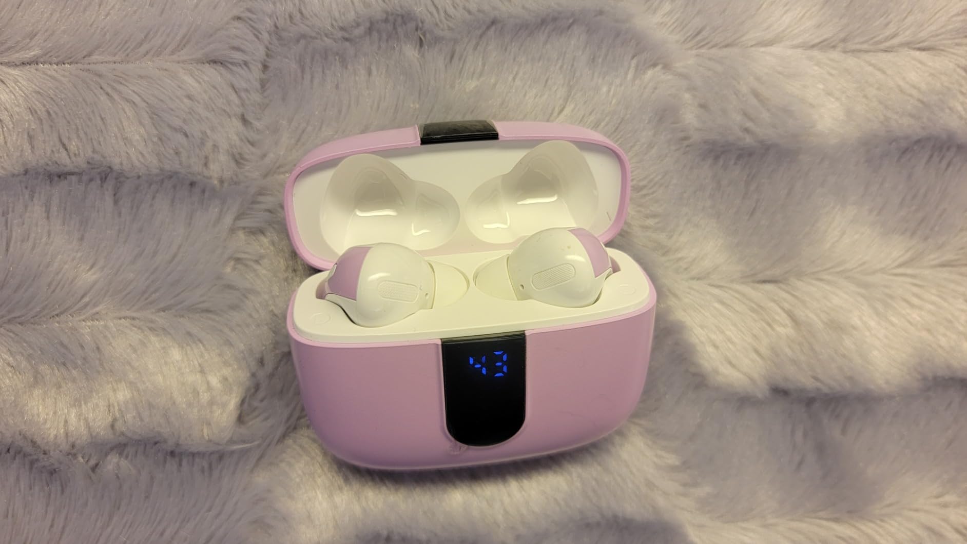 TAGRY Bluetooth Headphones True Wireless Earbuds 60H Playback LED Power Display Earphones with Wireless Charging Case IPX5 Waterproof in-Ear Ear buds with Mic for TV Smart Phone Laptop Computer Sports - Customer Photo 2