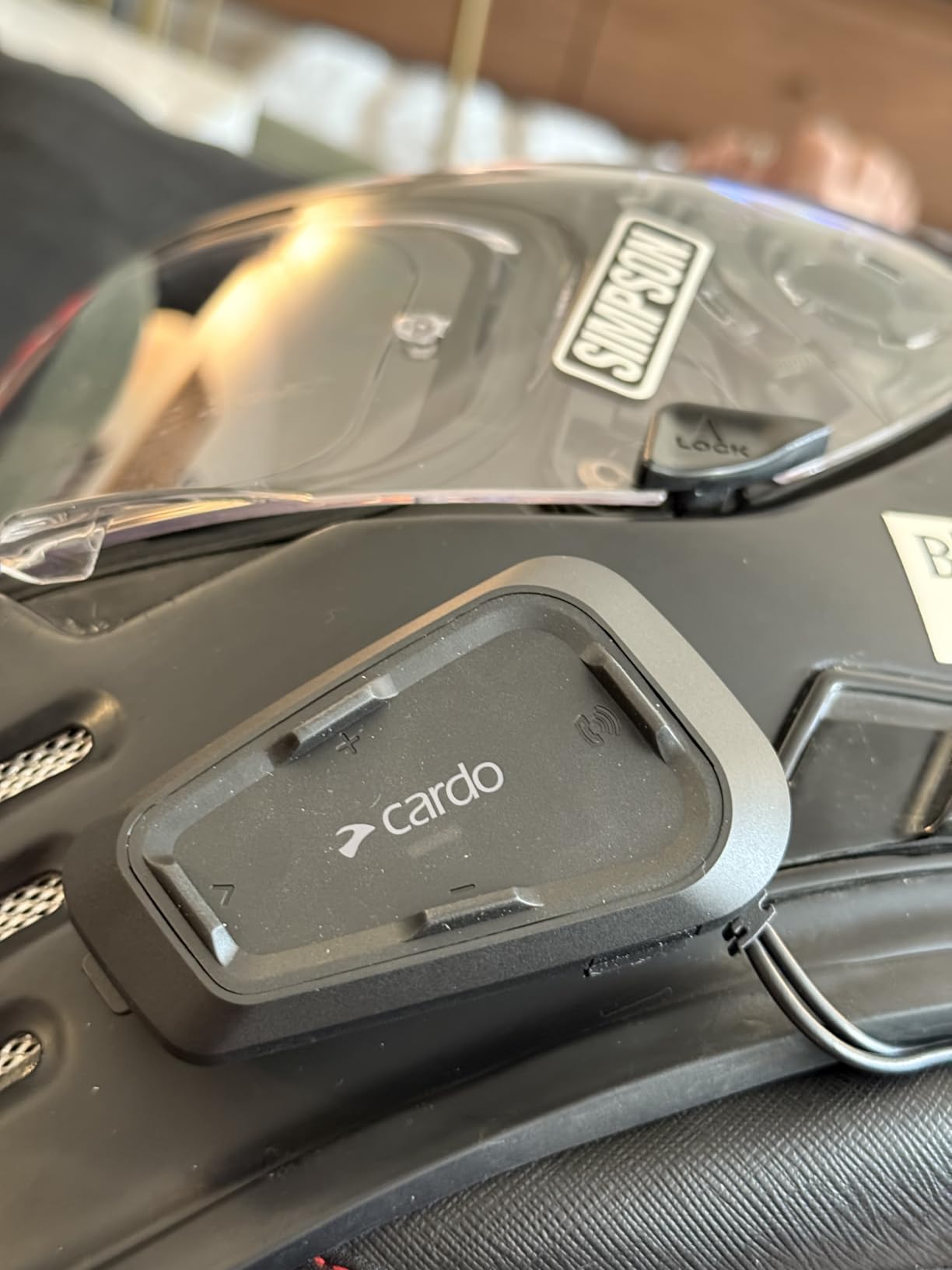 Cardo Systems Spirit Motorcycle Bluetooth Communication Headset, 2-Way Bluetooth, Thin 32mm Speakers, Waterproof, Universal Connectivity - Single Pack Customer Review Cardo Systems Spirit Motorcycle Bluetooth Communication Headset, 2-Way Bluetooth, Thin 32mm Speakers, Waterproof, Universal Connectivity - Single Pack - Customer Photo 1