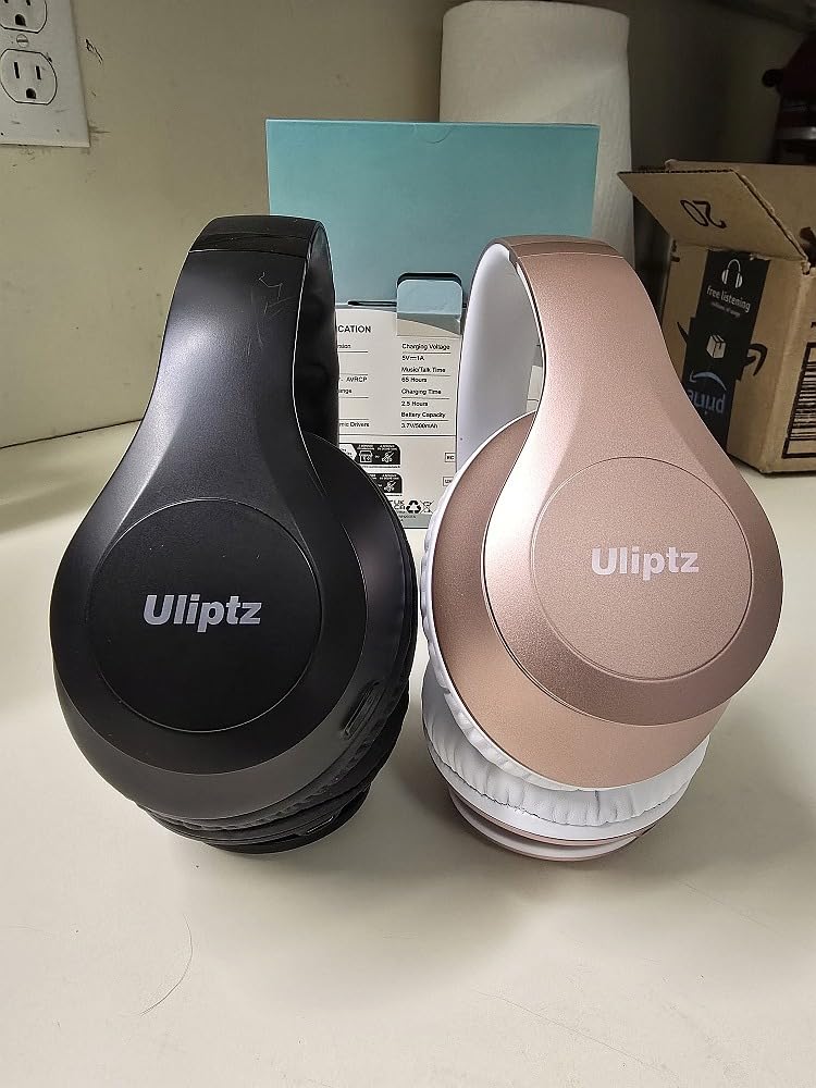 Uliptz Wireless Bluetooth Headphones, 65H Playtime, 6 EQ Sound Modes, HiFi Stereo Over Ear Headphones with Microphone, Foldable Lightweight Bluetooth 5.3 Headphone for Travel/Office/Cellphone/PC Customer Review Uliptz Wireless Bluetooth Headphones, 65H Playtime, 6 EQ Sound Modes, HiFi Stereo Over Ear Headphones with Microphone, Foldable Lightweight Bluetooth 5.3 Headphone for Travel/Office/Cellphone/PC - Customer Photo 1