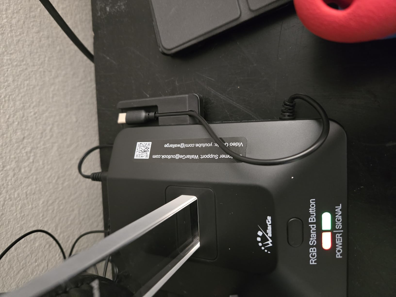 WallarGe Wireless Headphones for TV Watching with RF Transmitter Charging Dock, Plug and Play, 100 Ft Wireless Range, Rechargeable 20 Hour Battery (Black with Red) Customer Review WallarGe Wireless Headphones for TV Watching with RF Transmitter Charging Dock, Plug and Play, 100 Ft Wireless Range, Rechargeable 20 Hour Battery (Black with Red) - Customer Photo 1