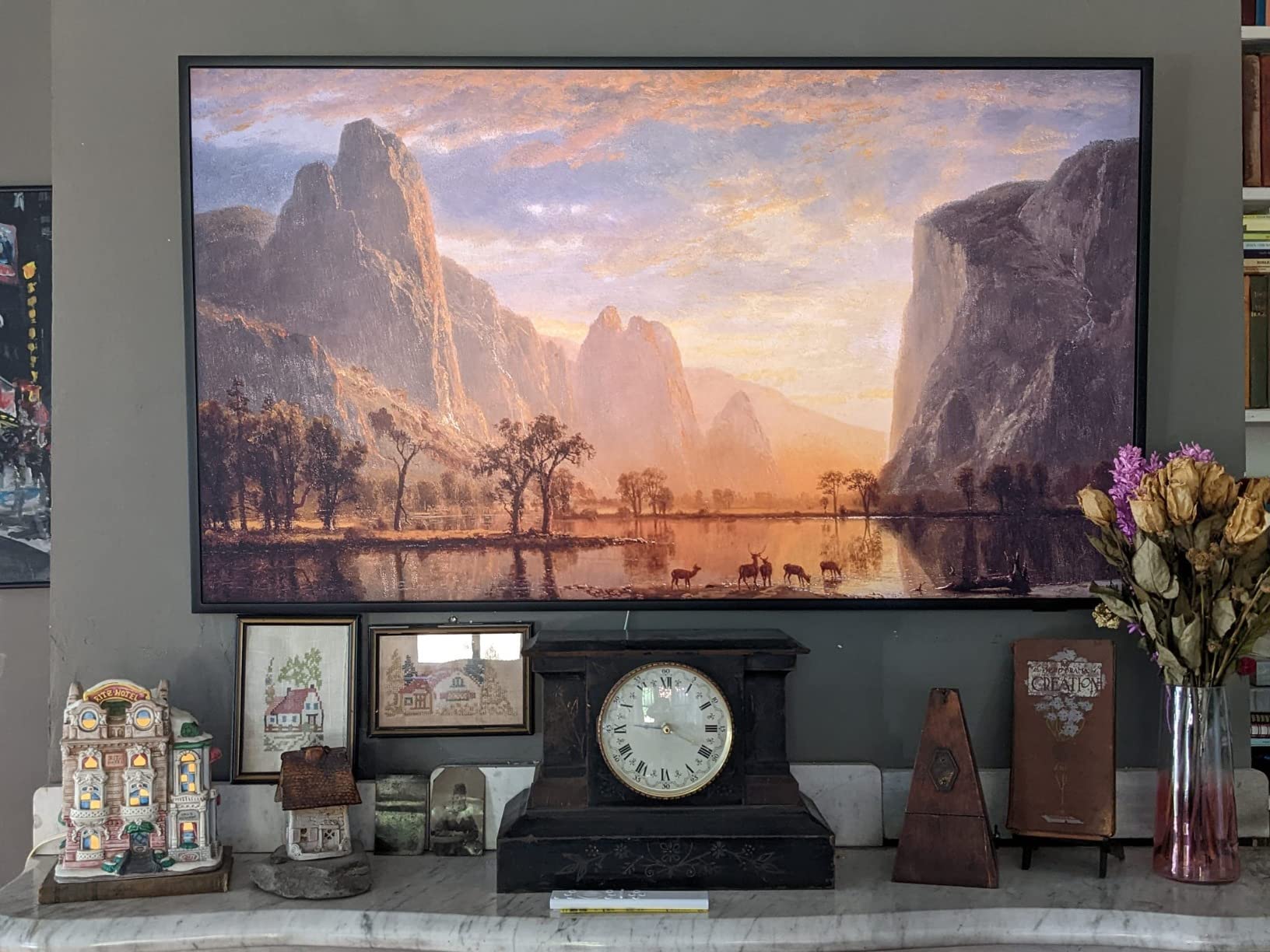 SAMSUNG 50-Inch Class QLED 4K The Frame LS03B Series, Quantum HDR, Art Mode, Anti-Reflection Matte Display, Slim Fit Wall Mount Included, Smart TV w/ Alexa Built-In (QN50LS03BAFXZA) - Customer Photo 1