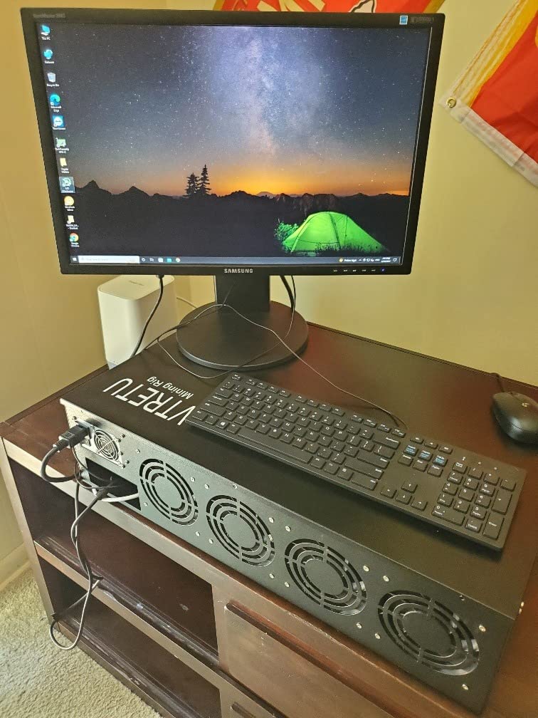8GPU Mining Rig Complete Crypto Miner with Windows10,Including 8GPU Mining Motherboard 2000W Power Supply,CPU,SSD,4G RAM, 8 GPU Mining Case for ETC/LTC/XHV/Monero/Ravencoin(Without GPU) Customer Review 8GPU Mining Rig Complete Crypto Miner with Windows10,Including 8GPU Mining Motherboard 2000W Power Supply,CPU,SSD,4G RAM, 8 GPU Mining Case for ETC/LTC/XHV/Monero/Ravencoin(Without GPU) - Customer Photo 1