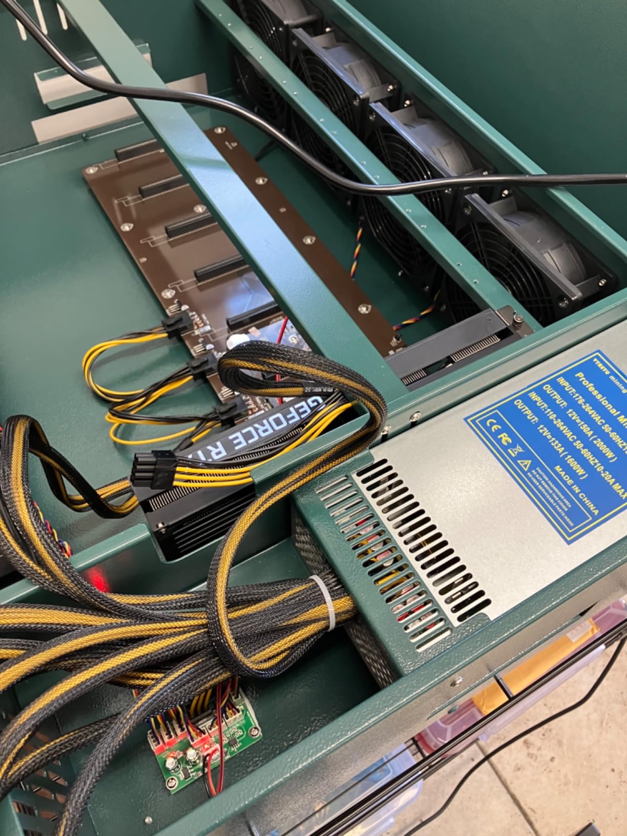 8GPU Mining Rig Complete Crypto Miner with Windows10,Including 8GPU Mining Motherboard 2000W Power Supply,CPU,SSD,4G RAM, 8 GPU Mining Case for ETC/LTC/XHV/Monero/Ravencoin(Without GPU) Customer Review 8GPU Mining Rig Complete Crypto Miner with Windows10,Including 8GPU Mining Motherboard 2000W Power Supply,CPU,SSD,4G RAM, 8 GPU Mining Case for ETC/LTC/XHV/Monero/Ravencoin(Without GPU) - Customer Photo 2