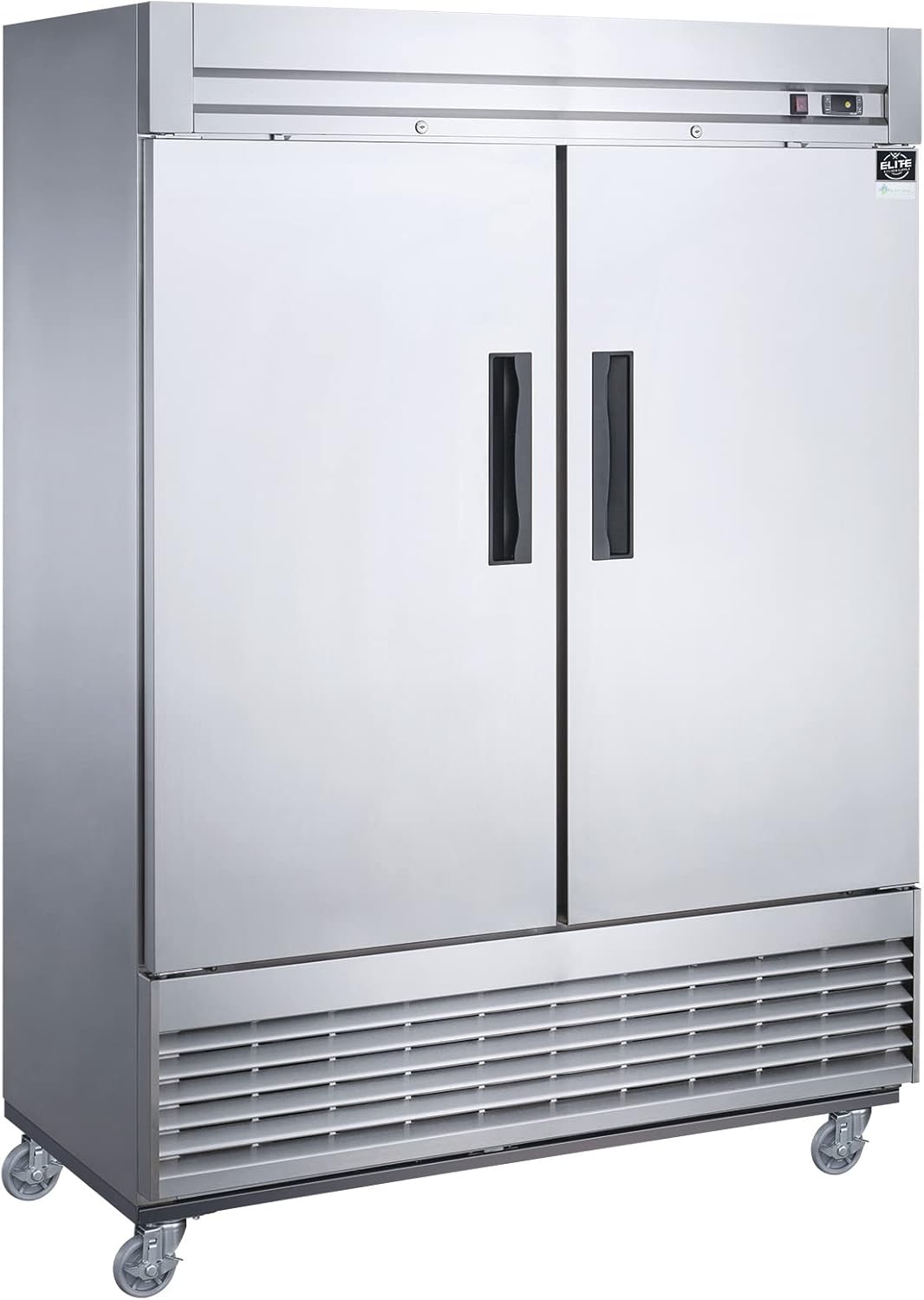 Commercial Upright Reach-in Refrigerator, ETL Restaurant 2 door Fridge Cooler Merchandiser, Auto-Defrost, stainless steel 55 Commercial Upright Reach-in Refrigerator, ETL Restaurant 2 door Fridge Cooler Merchandiser, Auto-Defrost, stainless steel 55
