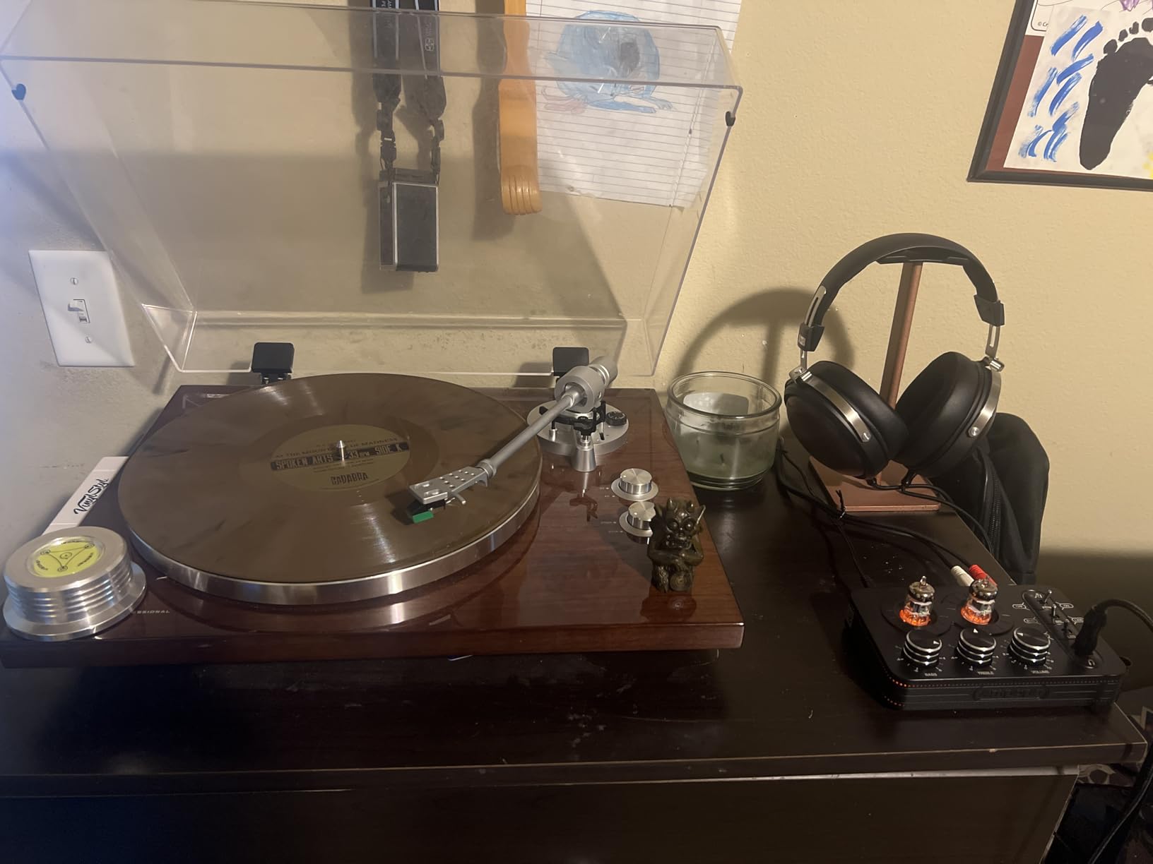 A1 Vacuum Tube Phono Preamp, Headphone Amp, Hi-Fi Audiophile Preamplifier for MM Turntable Record Player with Tone Control for Home Stereo Audio System customer photo 1