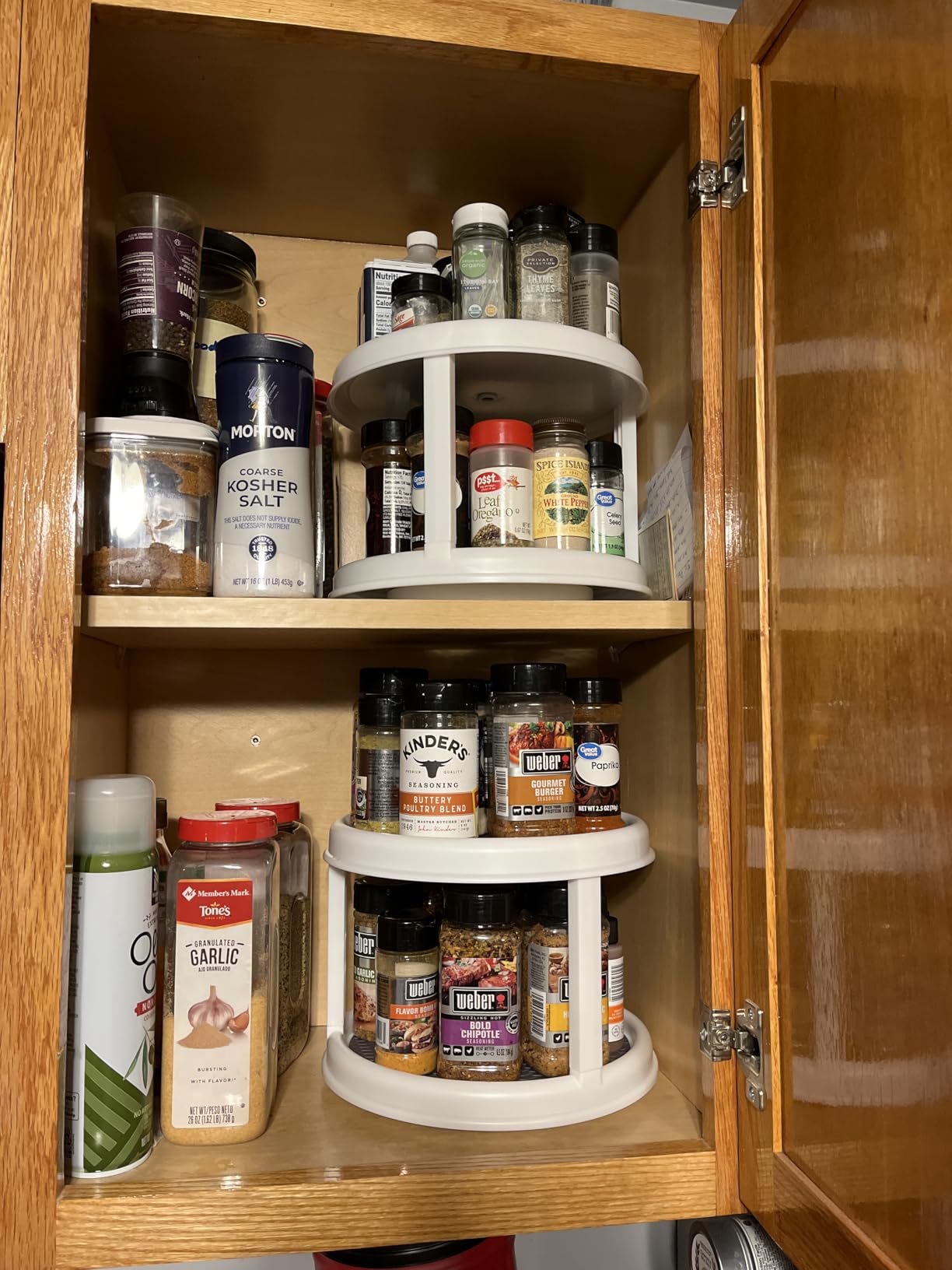 Set of 4, 10 Inch Non-Skid Lazy Susan Organizers - Turntable Rack for Cabinet, Pantry Organization and Storage, Kitchen, Fridge, Bathroom Makeup Vanity Countertop, Under Sink Organizing, Spice Rack - Customer Photo 1