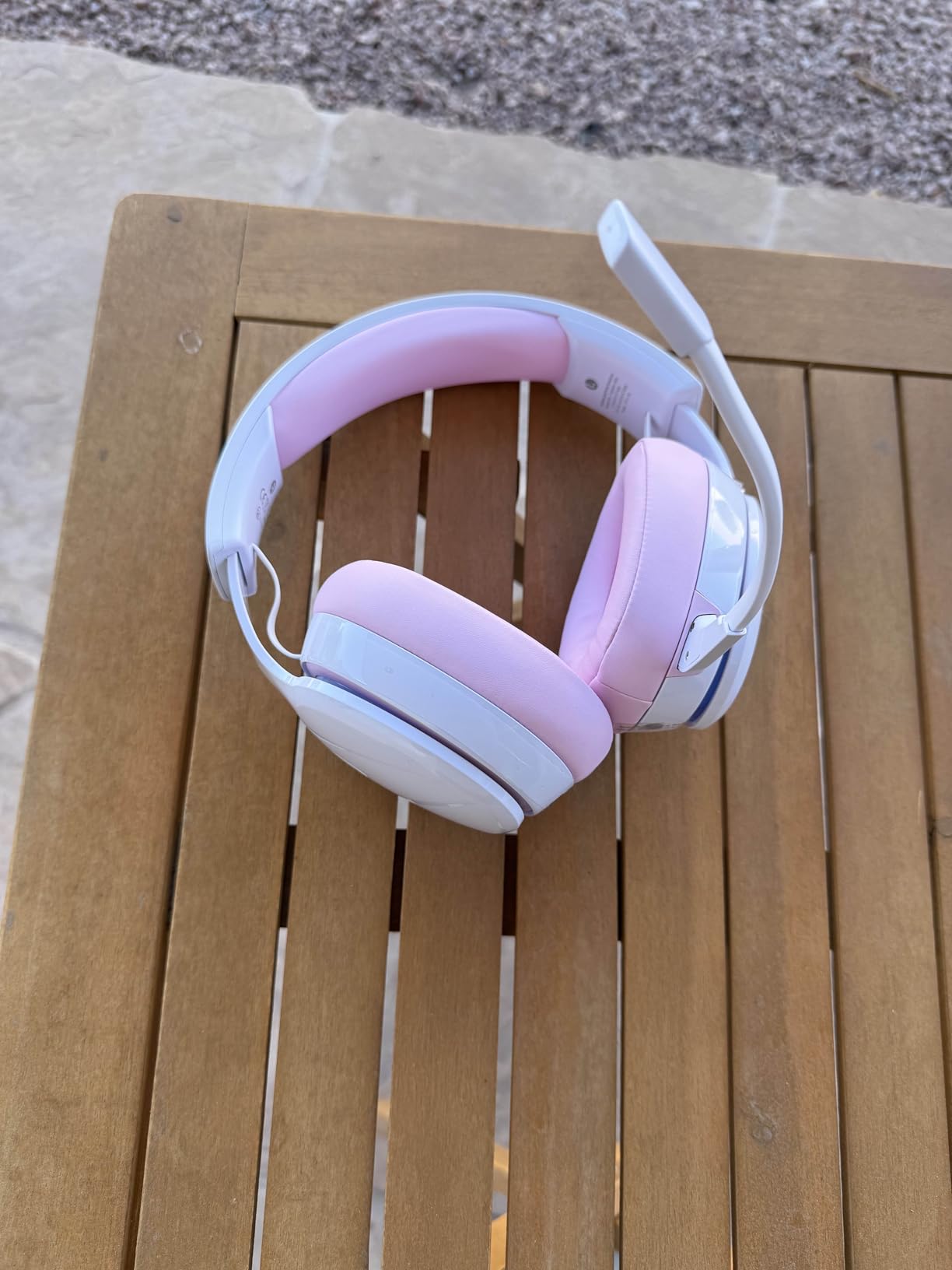 2.4GHz Wireless Gaming Headset for PS5, PS4 Fortnite & Call of Duty/FPS Gamers, PC, Nintendo Switch, Bluetooth 5.3 Gaming Headphones with Noise Canceling Mic, Stereo Sound, 40+Hr Battery -White Customer Review 2.4GHz Wireless Gaming Headset for PS5, PS4 Fortnite & Call of Duty/FPS Gamers, PC, Nintendo Switch, Bluetooth 5.3 Gaming Headphones with Noise Canceling Mic, Stereo Sound, 40+Hr Battery -White - Customer Photo 1