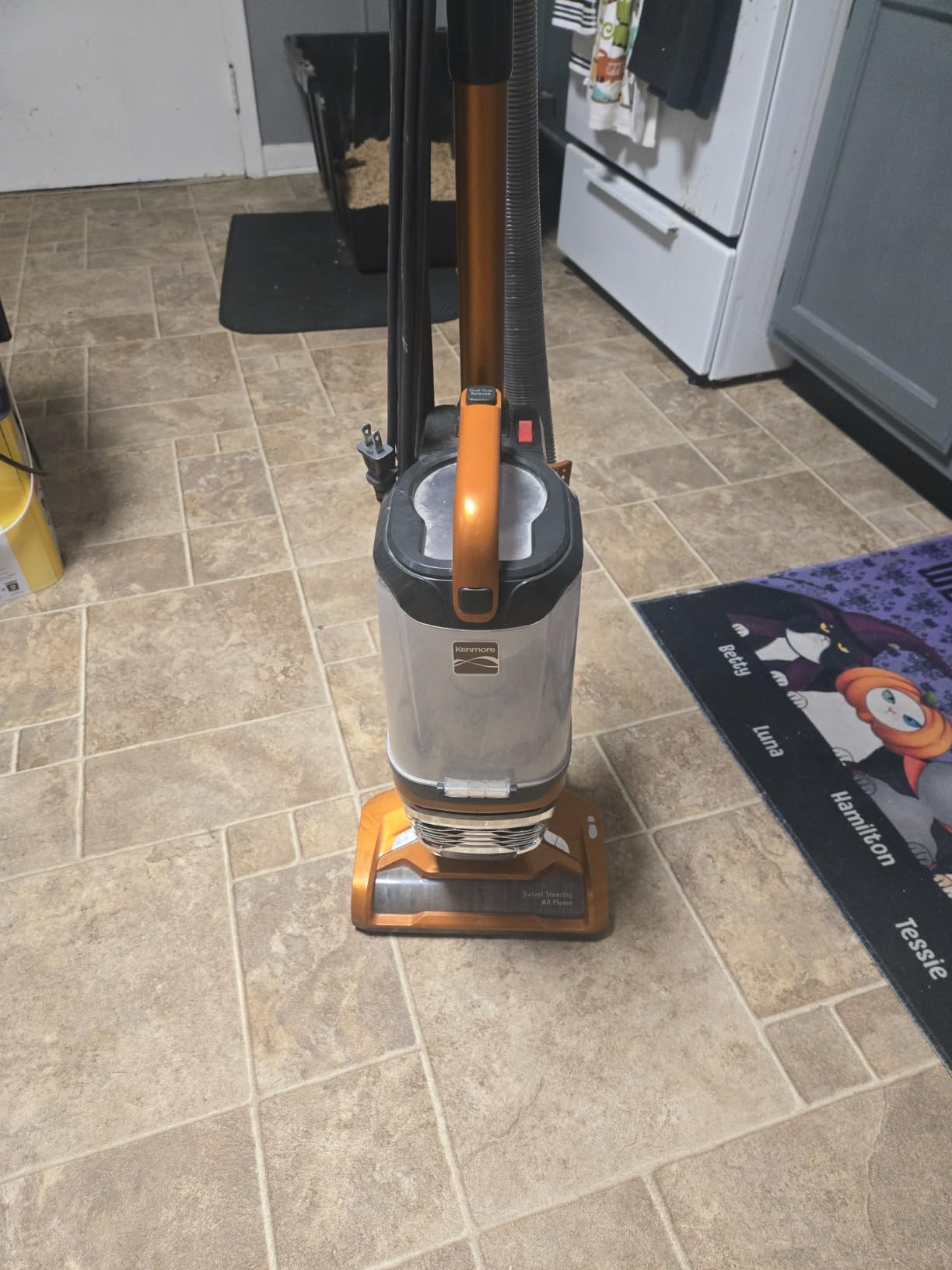 Kenmore DU4080 Featherlite Lift-Up Bagless Upright Vacuum 2-Motor Power Suction Lightweight Carpet Cleaner with HEPA Filter, 2 Cleaning Tools for Pet Hair, Hard Floor, Orange - Customer Photo 1