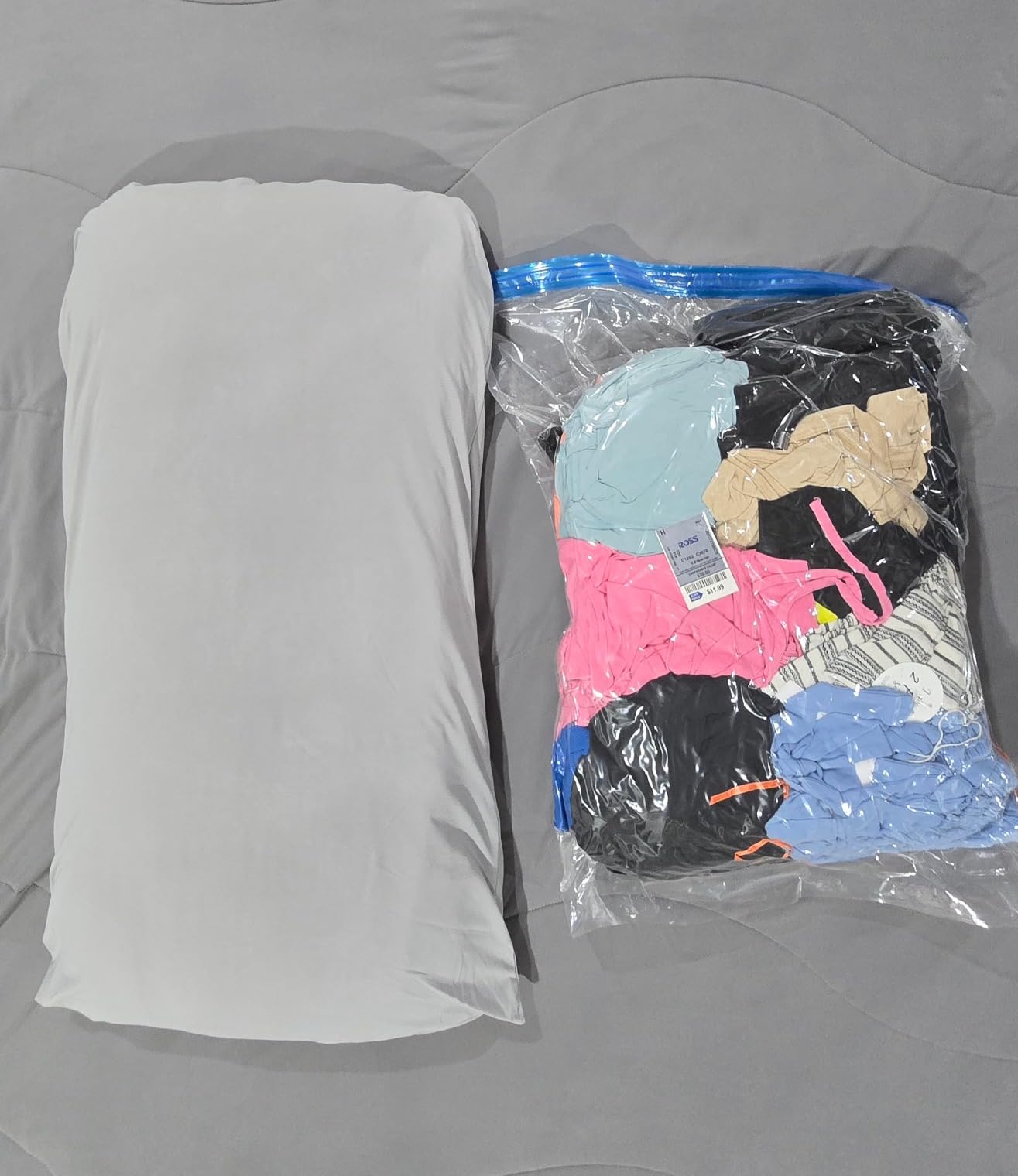 Compression Bags for Travel - Travel Essentials - 12 Pack Space Saver Bags - No Vacuum Needed - Compression Packing Bags for Cruise Accessories - Customer Photo 1
